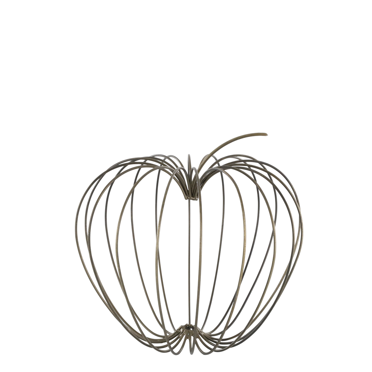 Fil de fer Kürbis aus Eisen, antique messing, 17 cm