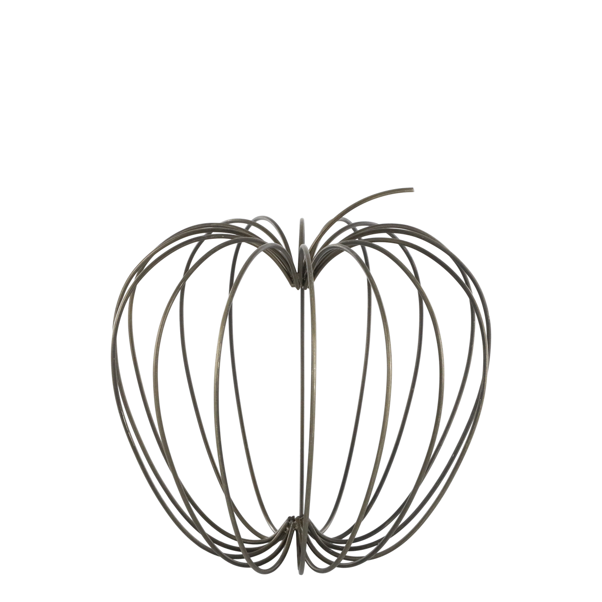 Dekokürbis aus Eisen in Antik-Messing, 20 cm