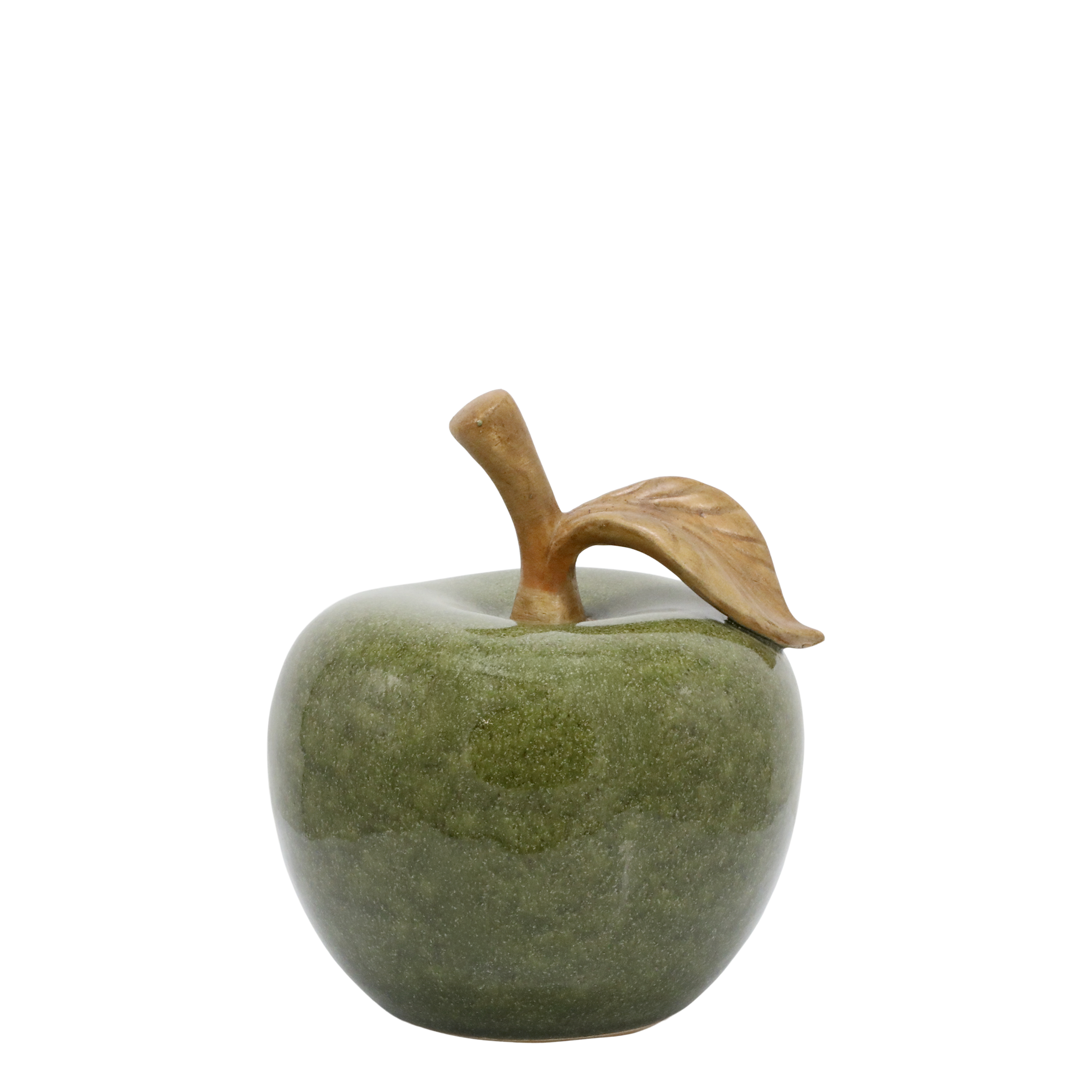 Apfel-Deko aus Steingut, 16 cm hoch, für Regal
