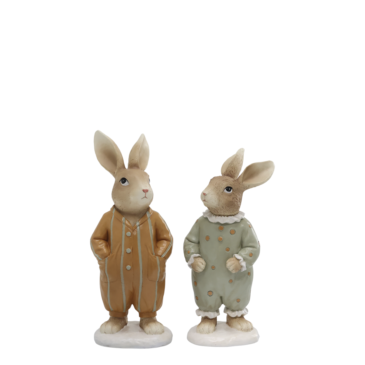 Kaninchen mit Pyjama Set von 2 – Deko-Figuren