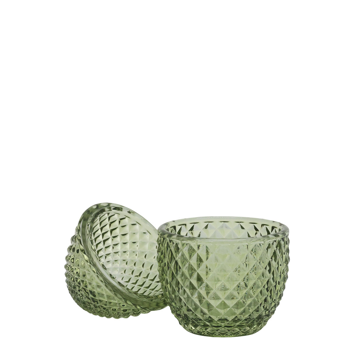 Saint-Émilion Glasei als Windlicht aus Glas, oliv