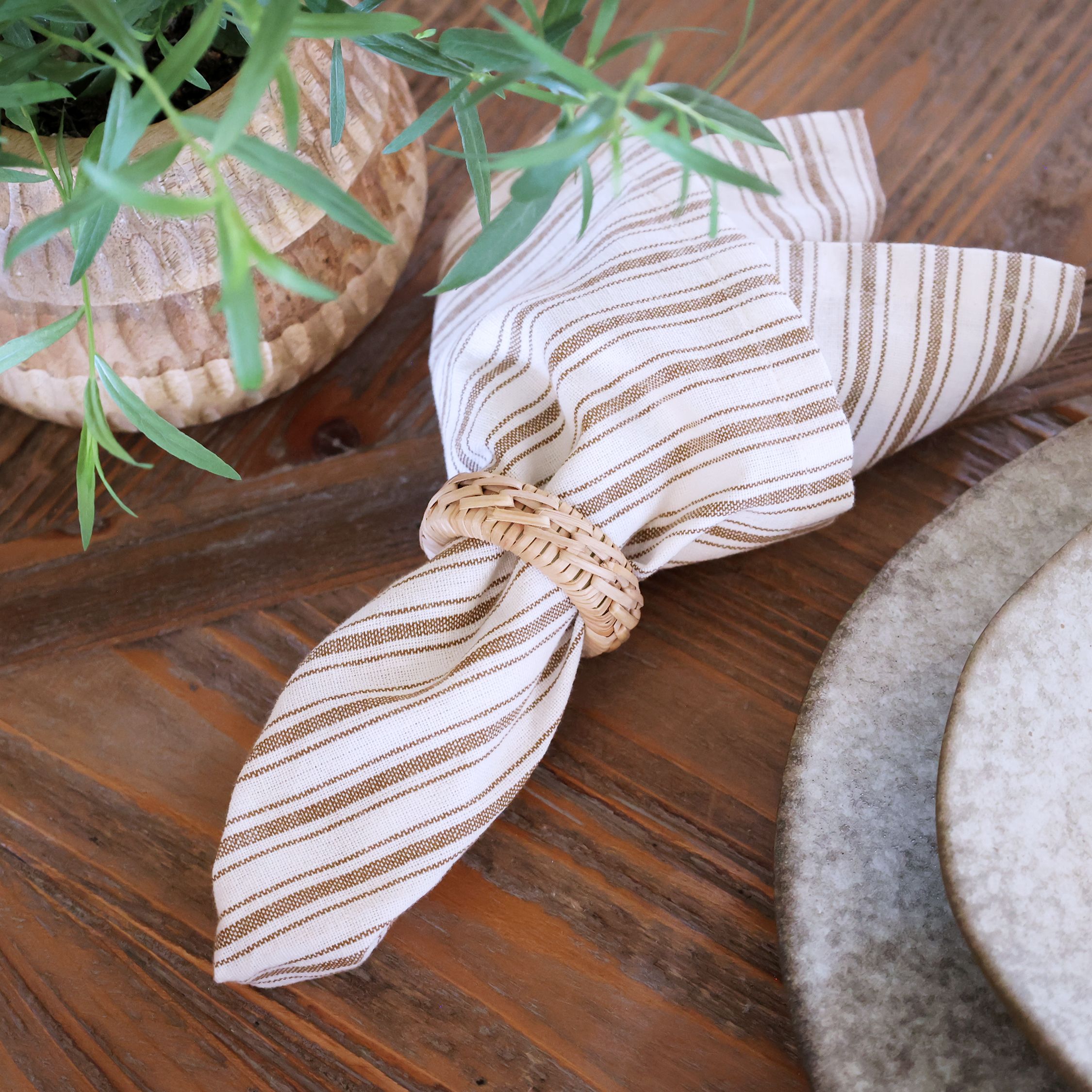 Serviettenring geflochten aus Jute, 5,5 cm Durchmesser