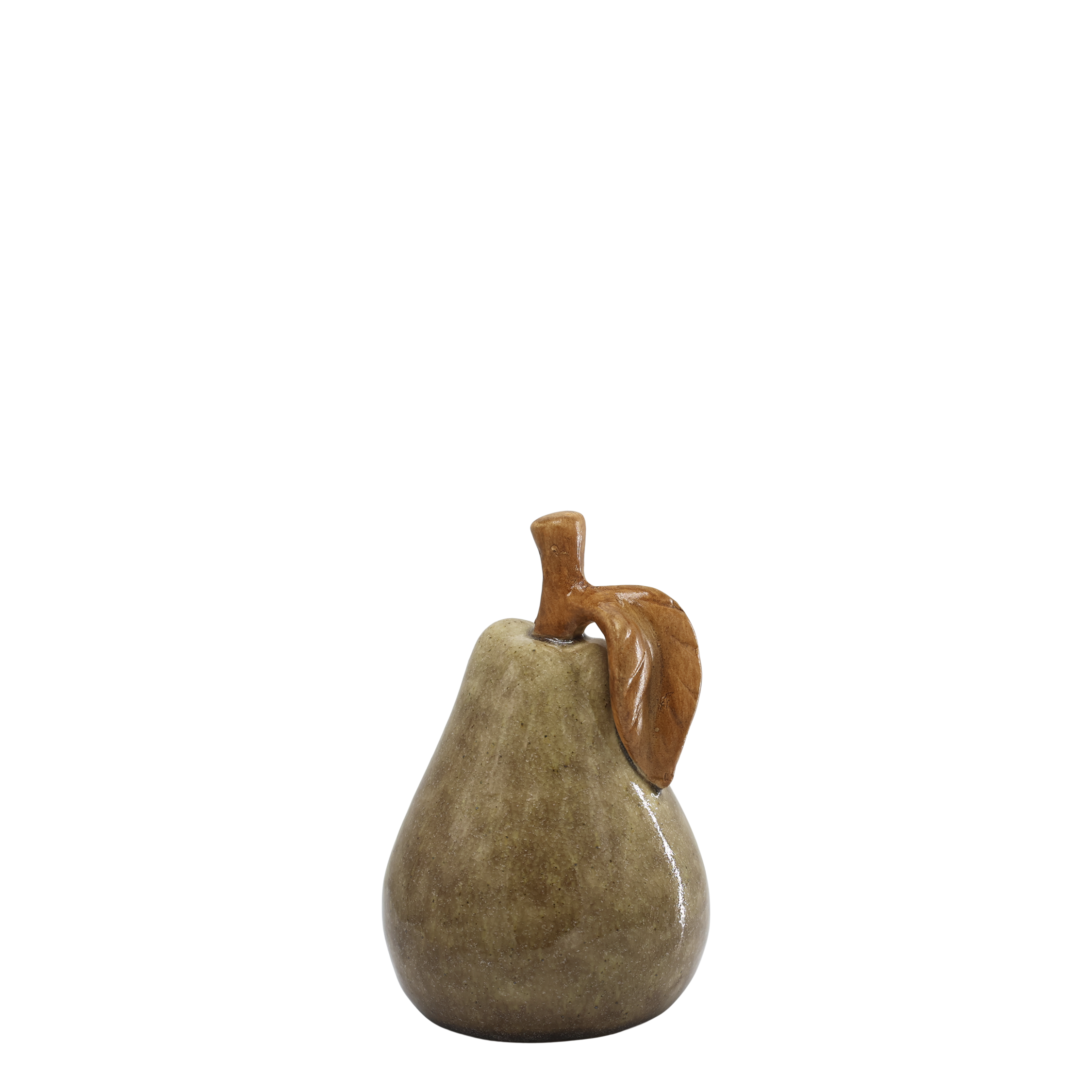 Keramik Birne Deko für Regal – Latte, 13,5 cm hoch
