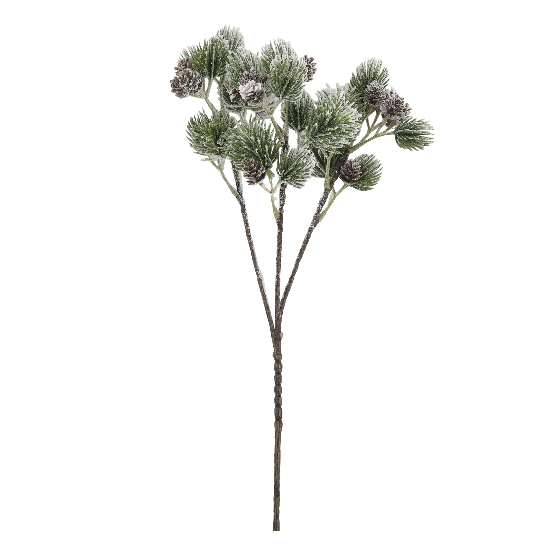 Deko-Blume mit Zedernzweigen und Zapfen, 62 cm