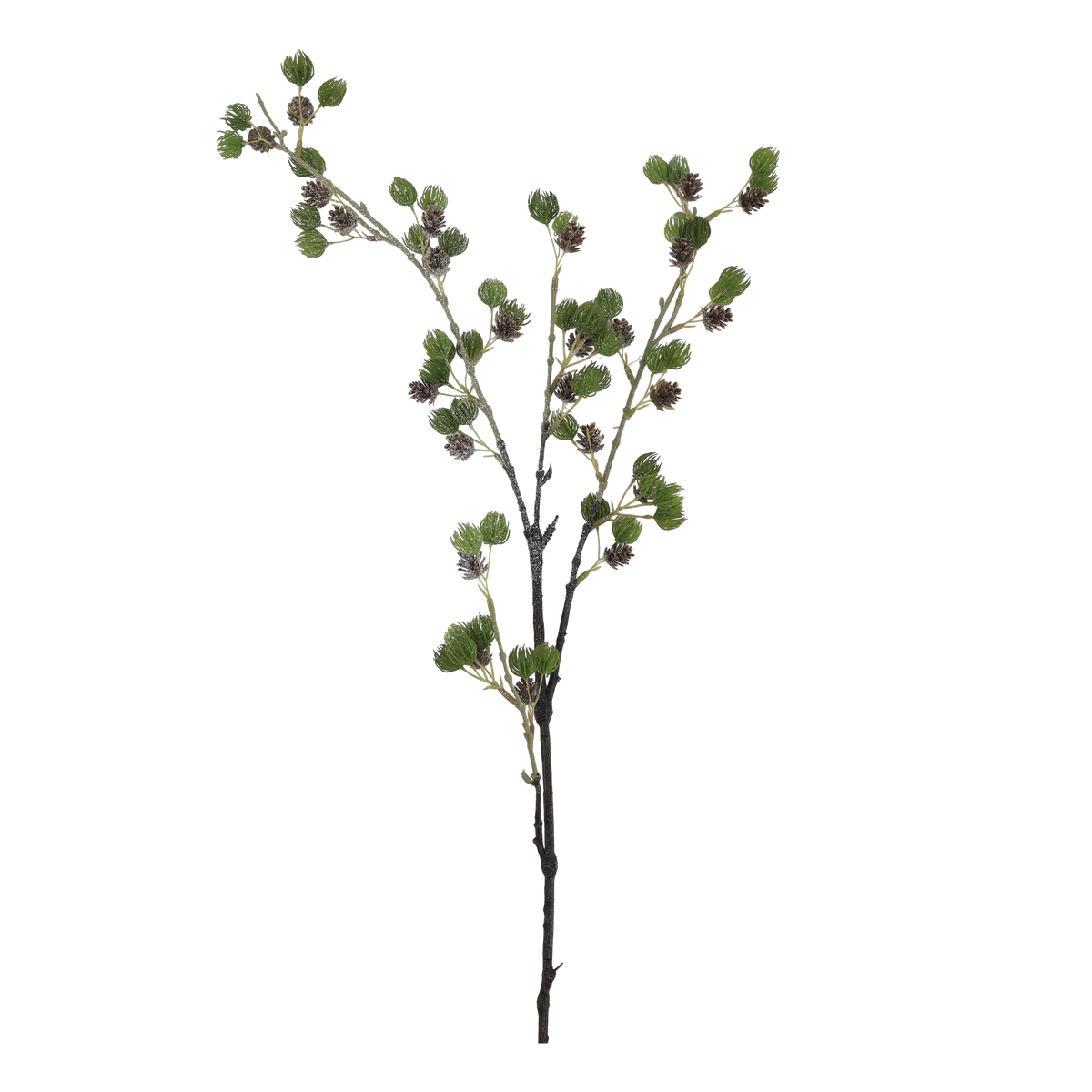 Künstliche Tanne mit Zapfen, 107 cm Höhe, grün