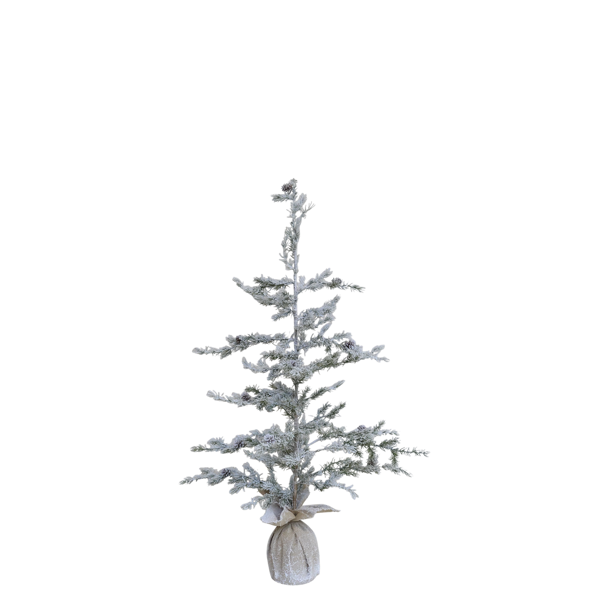 Kunst-Tannenbaum mit Schnee und Zapfen, 120 cm