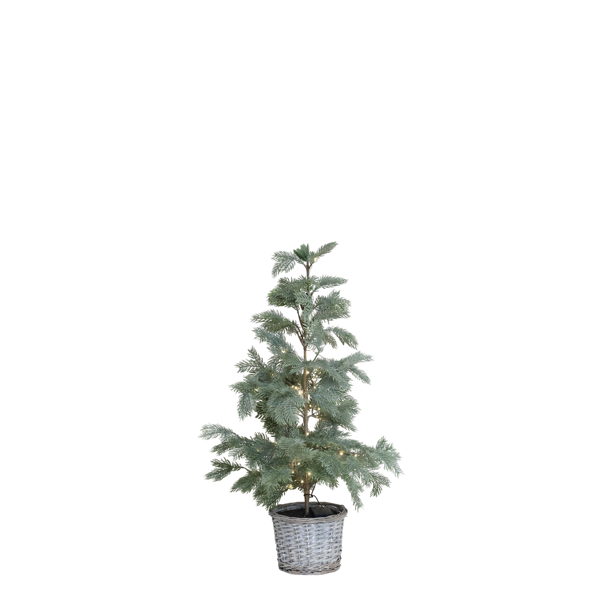LED Tannenbaum mit Korb, 90 cm, grün – 60 Lichter