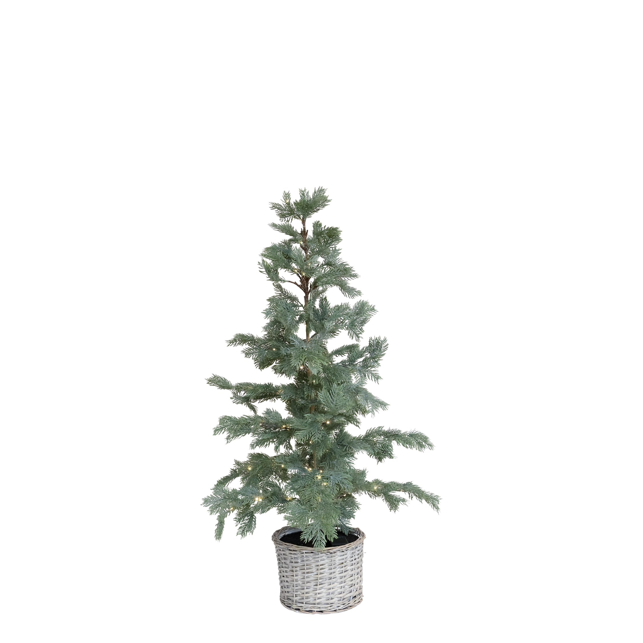 LED Tannenbaum mit Korb und 80 Lichtern, 120 cm