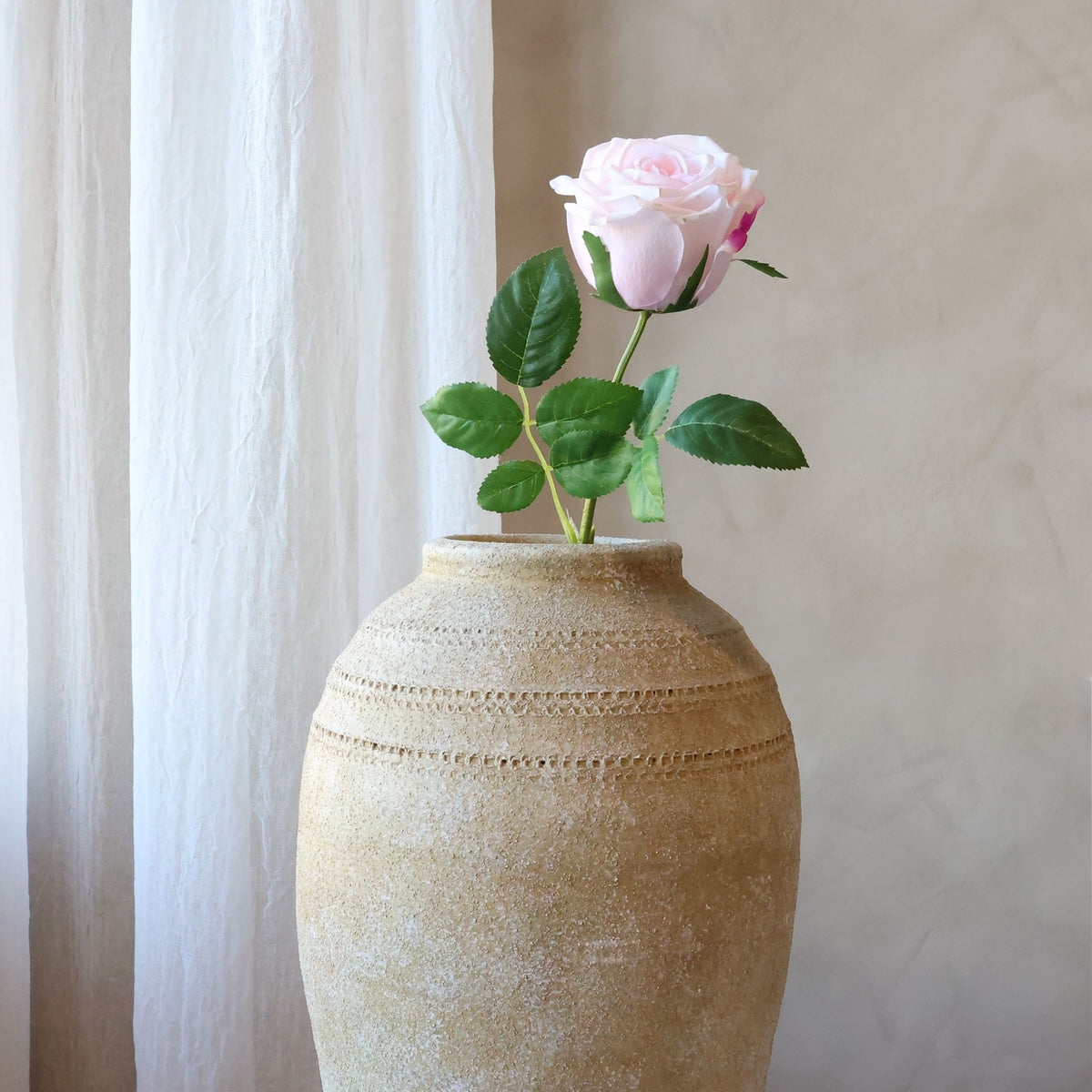 Kunstblume Fleur Rose Silk Touch, Höhe 43 cm, rosa