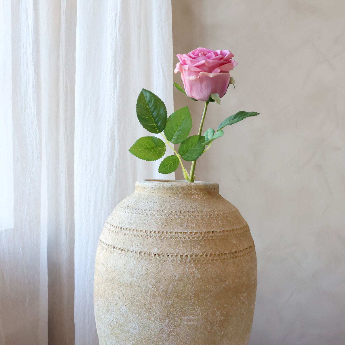 Rose Blume Fleur in Blush Pink, 43 cm hoch