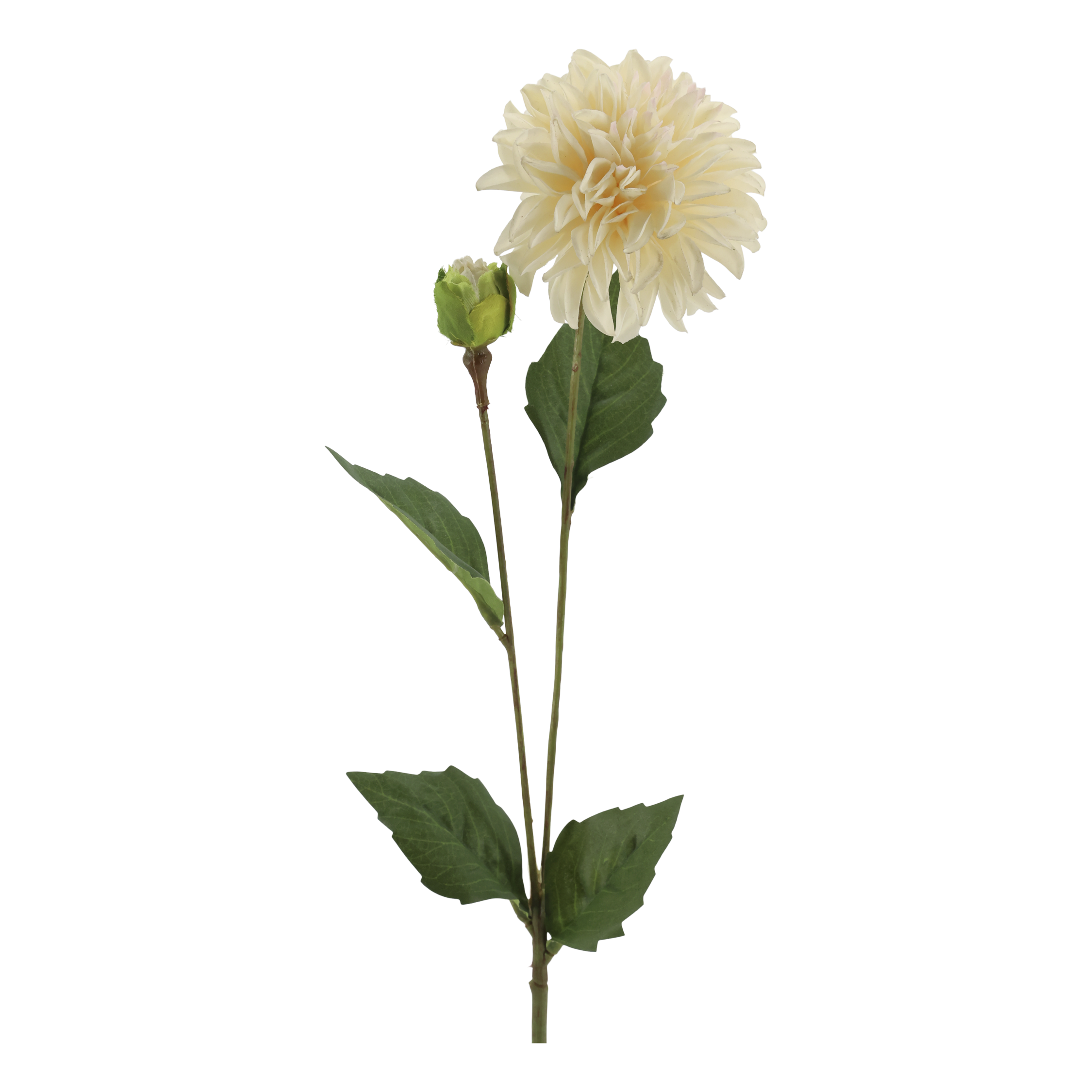 Dahlie Kunstblume mit Stiel, champagner, 44 cm