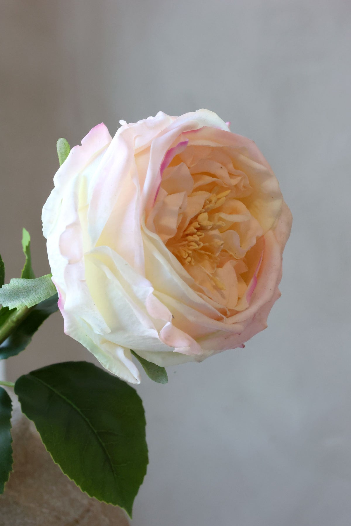 Rose Blume aus Kunststoff, 48 cm hoch, rosa