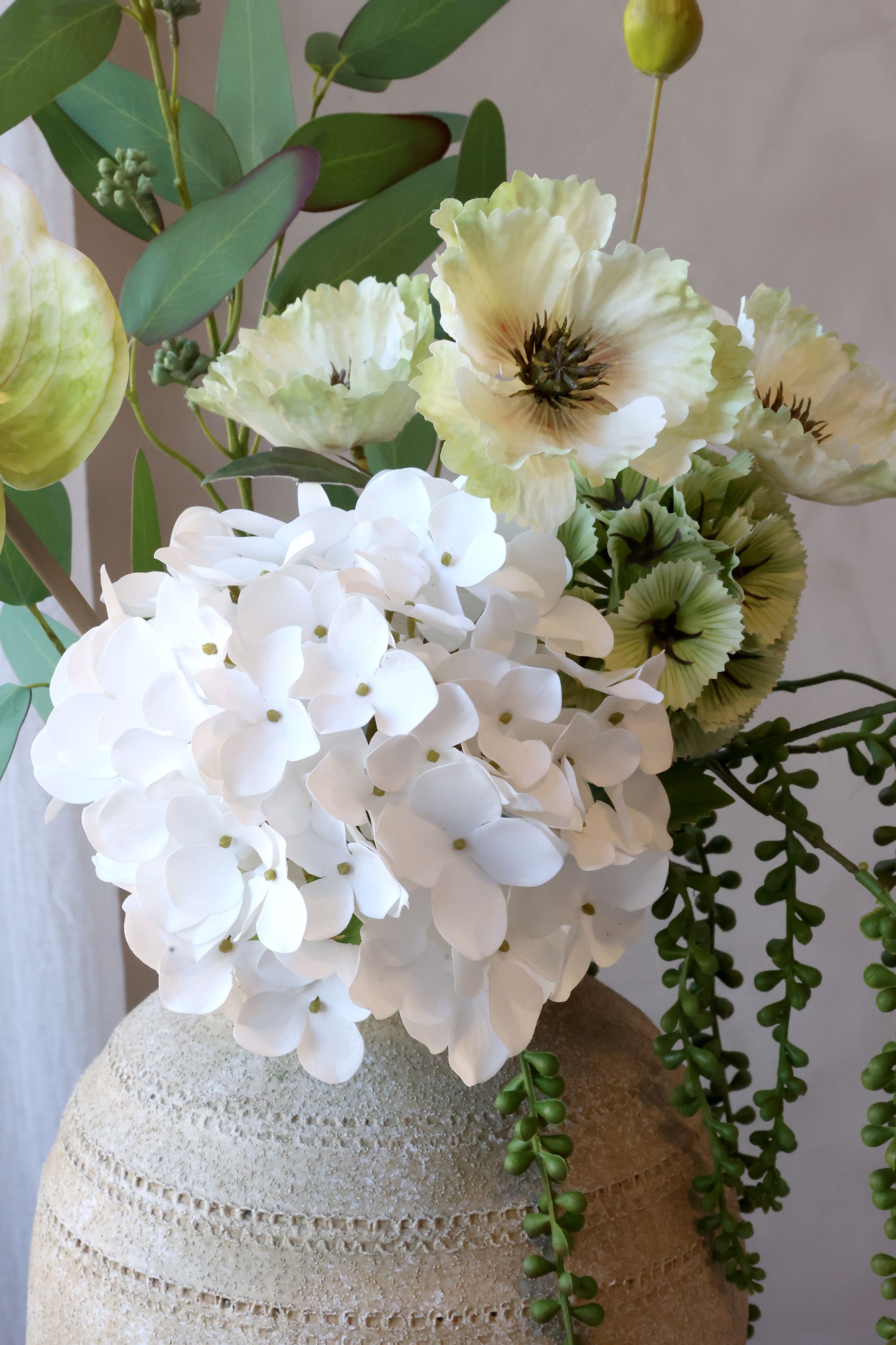 Kunstblume Hortensie weiß 65 cm