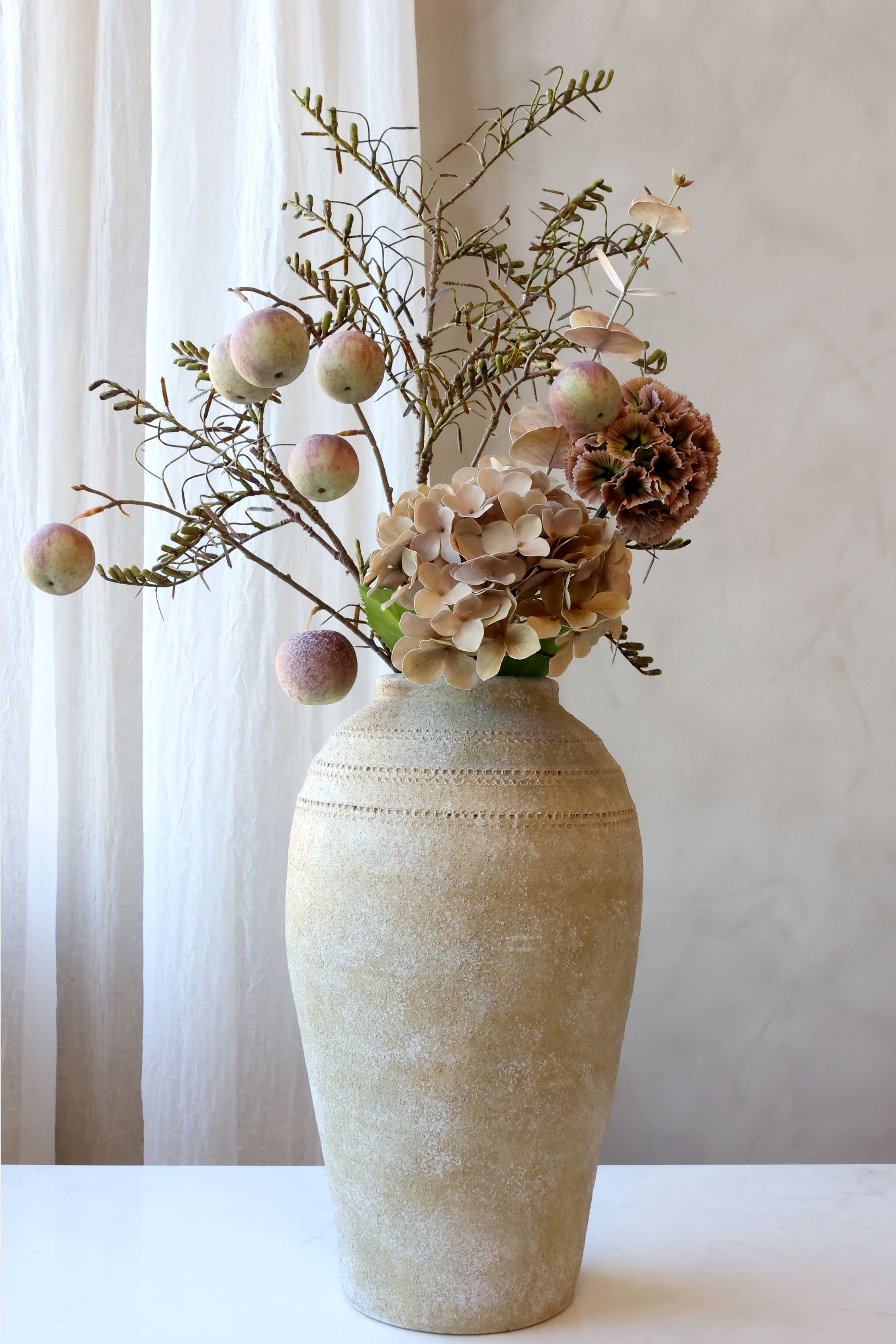 Kunstblume Hortensie mit Stiel, 65 cm, Dusty Rose