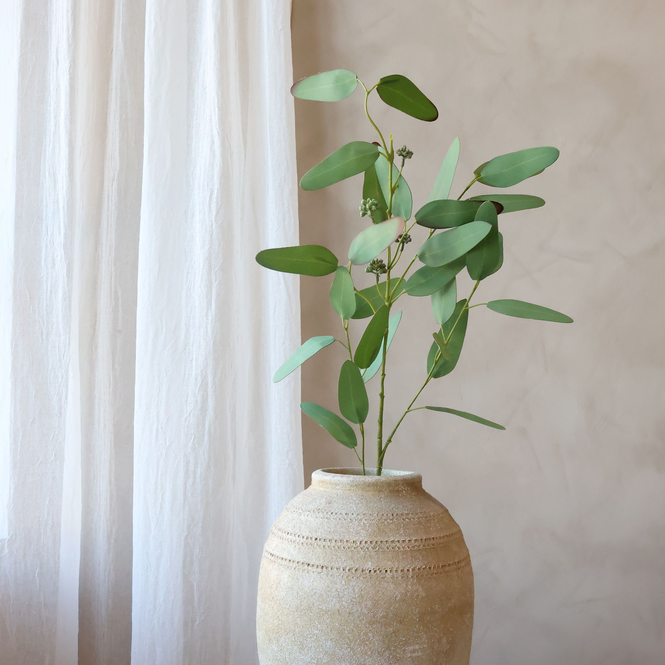 Kunstzweig Eukalyptus mit Silky-Touch-Oberfläche, 95 cm