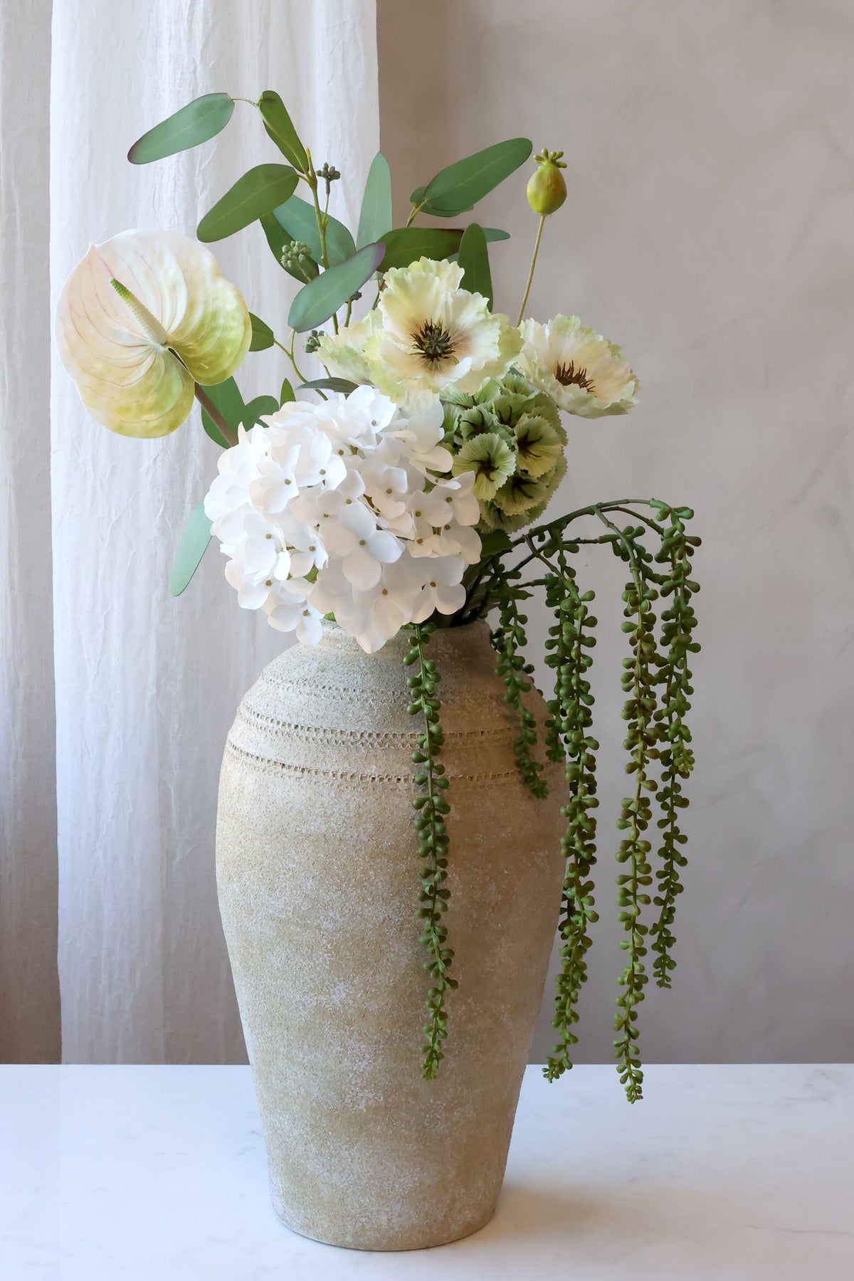 Kunstzweig Eukalyptus mit Silky-Touch-Oberfläche, 95 cm