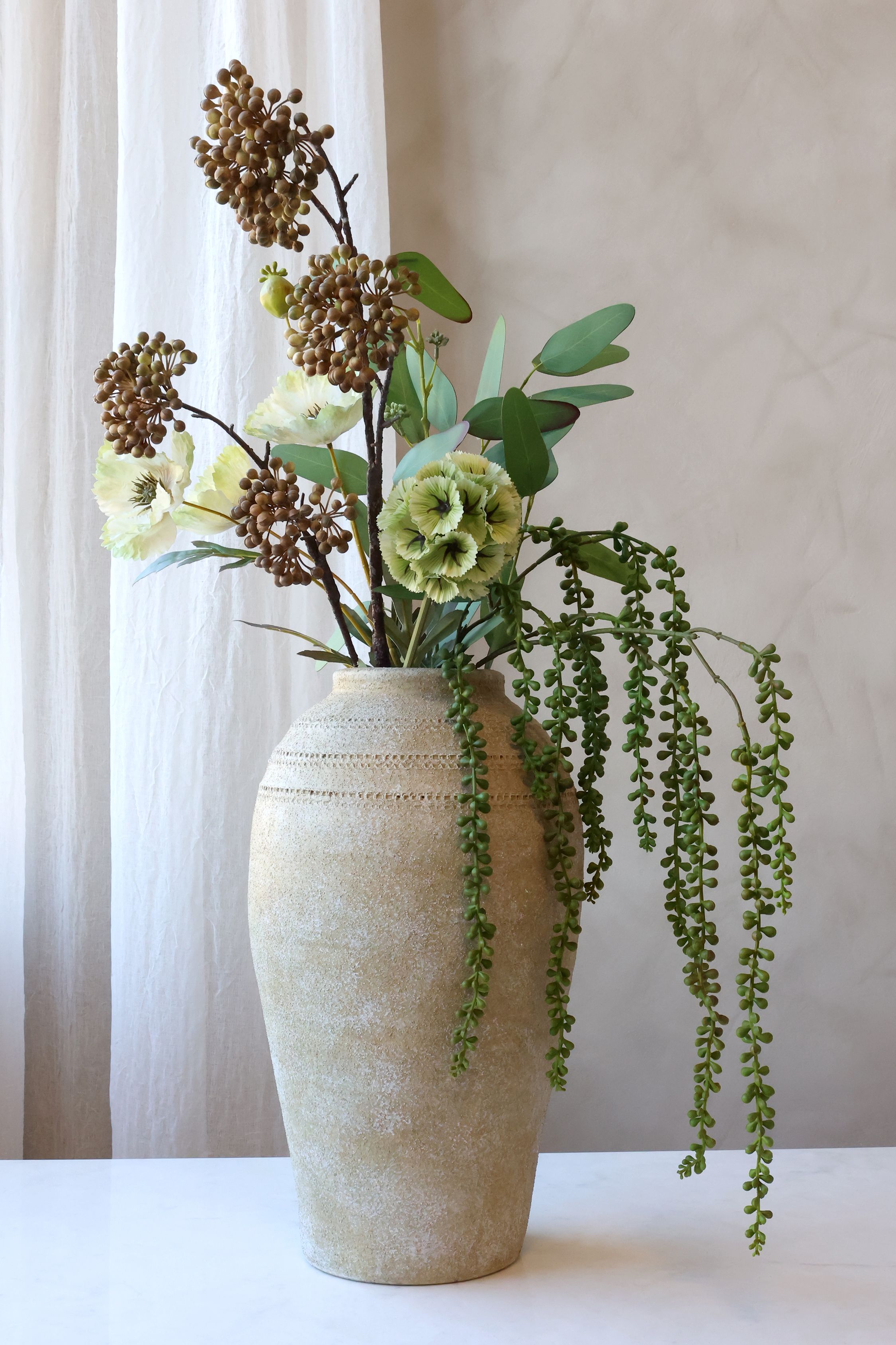 Kunstzweig Eukalyptus mit Silky-Touch-Oberfläche, 95 cm