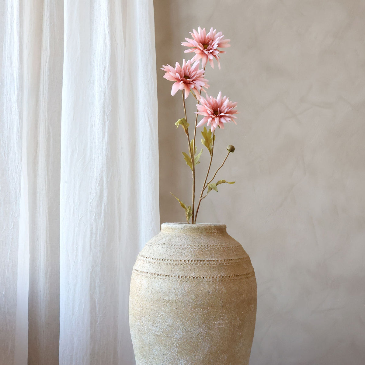 Chrysantheme als Kunstblume, 60 cm hoch, rosa