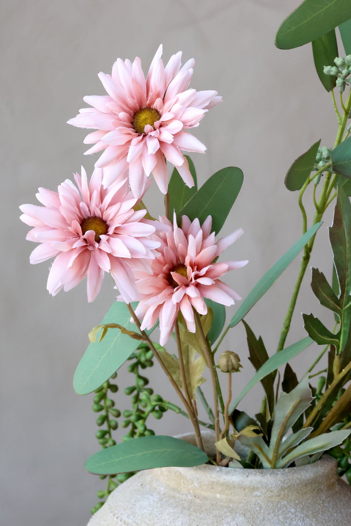 Chrysantheme als Kunstblume, 60 cm hoch, rosa