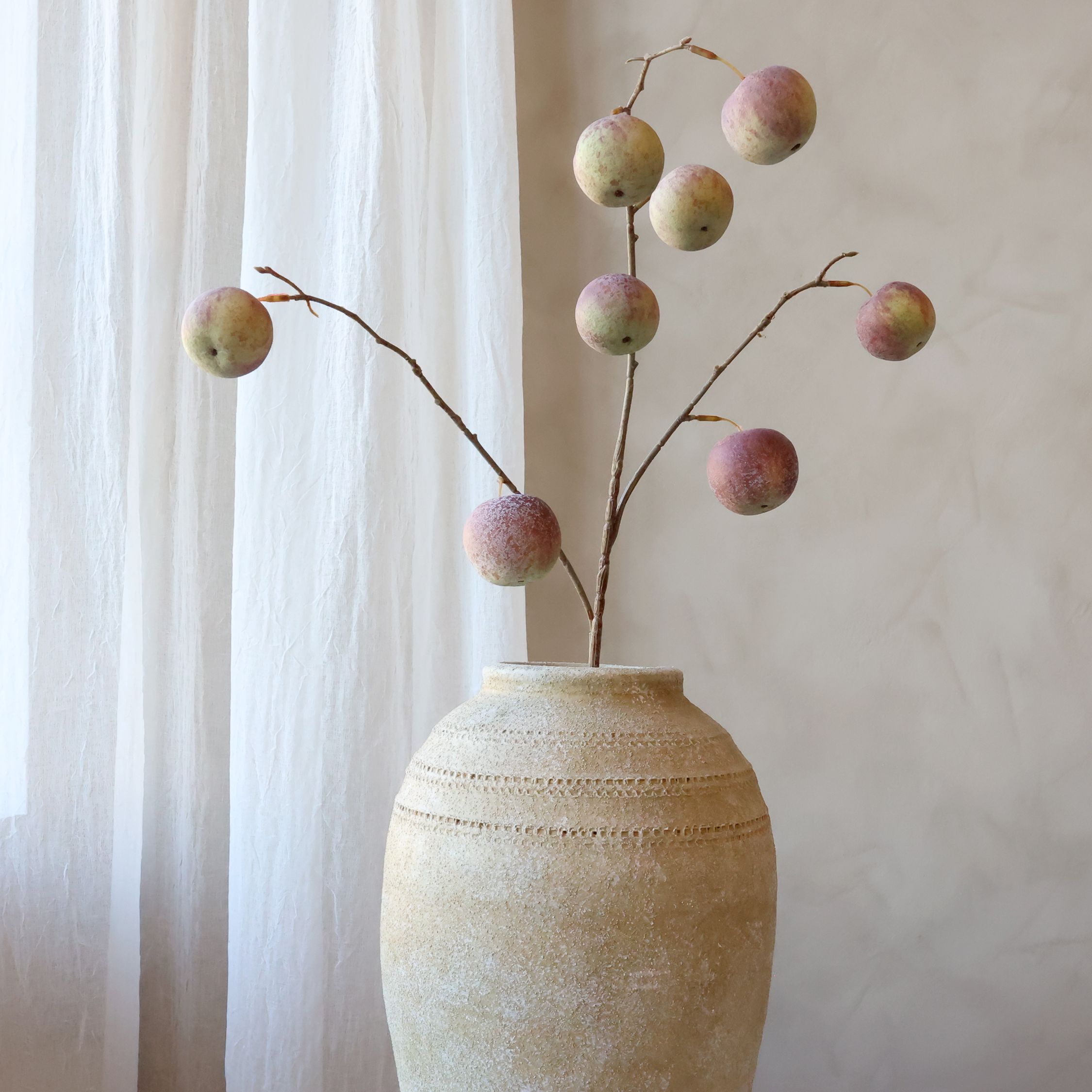 Dekozweig mit Samenkapseln, 85 cm, Coffee