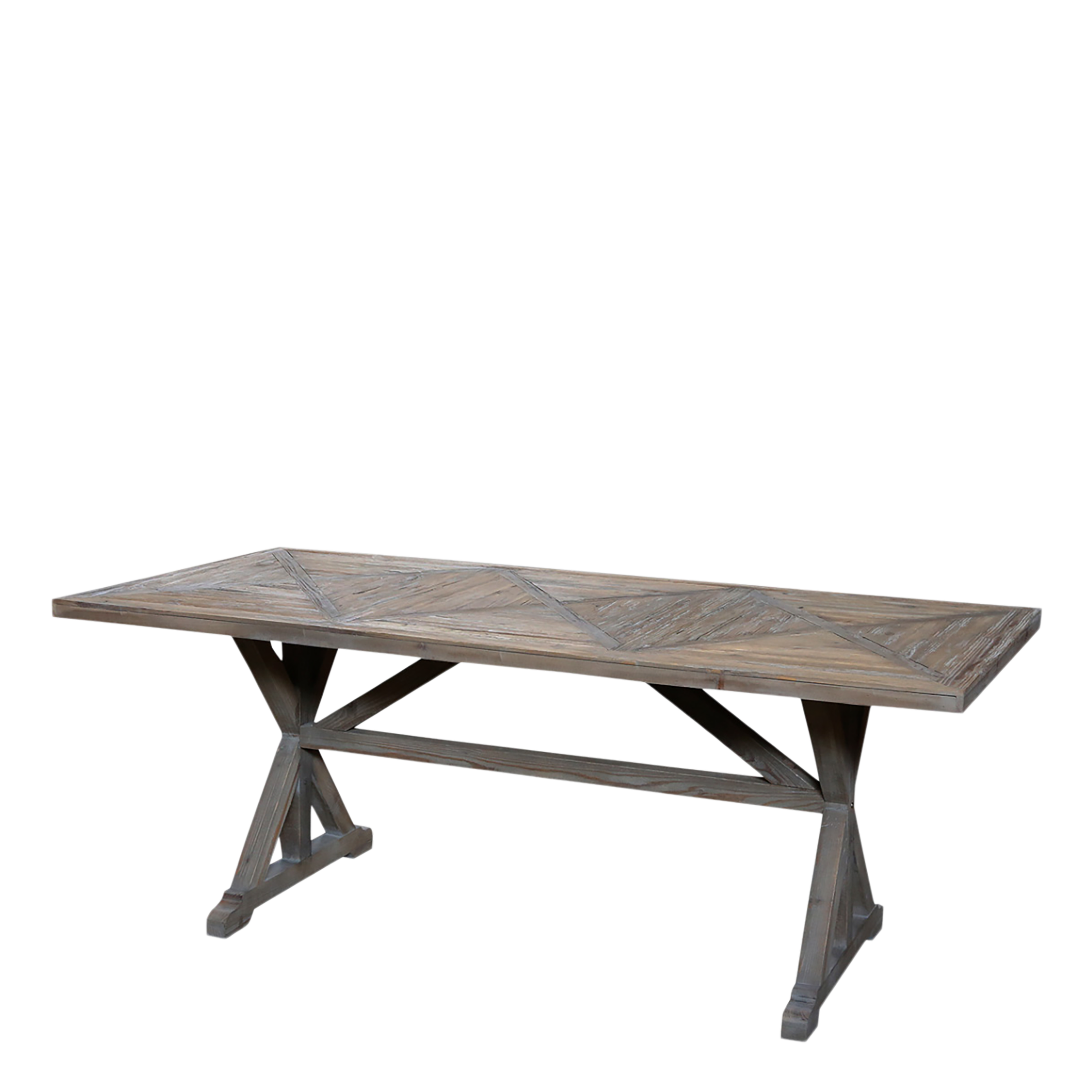 French Dining Table in recycled wood H77/L200/W90 cm nature