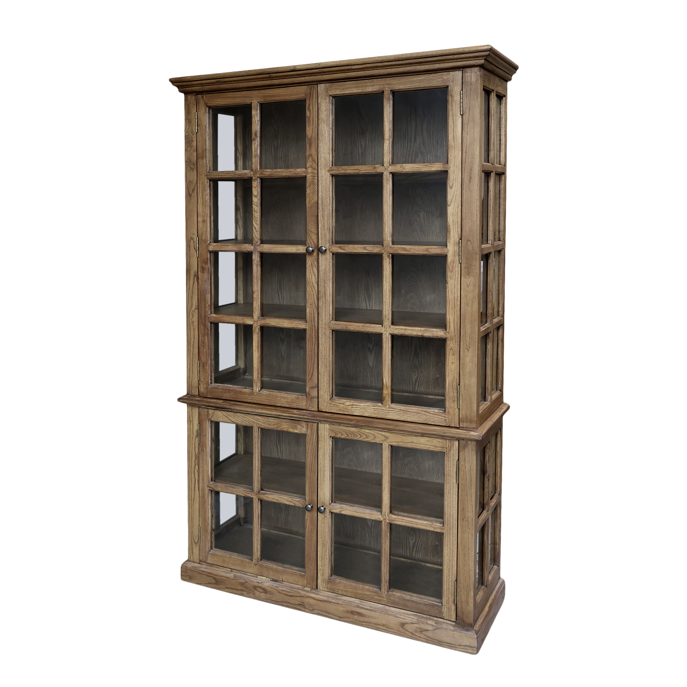 Marseille Display Cabinet w. 4 doors & shelves H196/L120/W40 cm nature