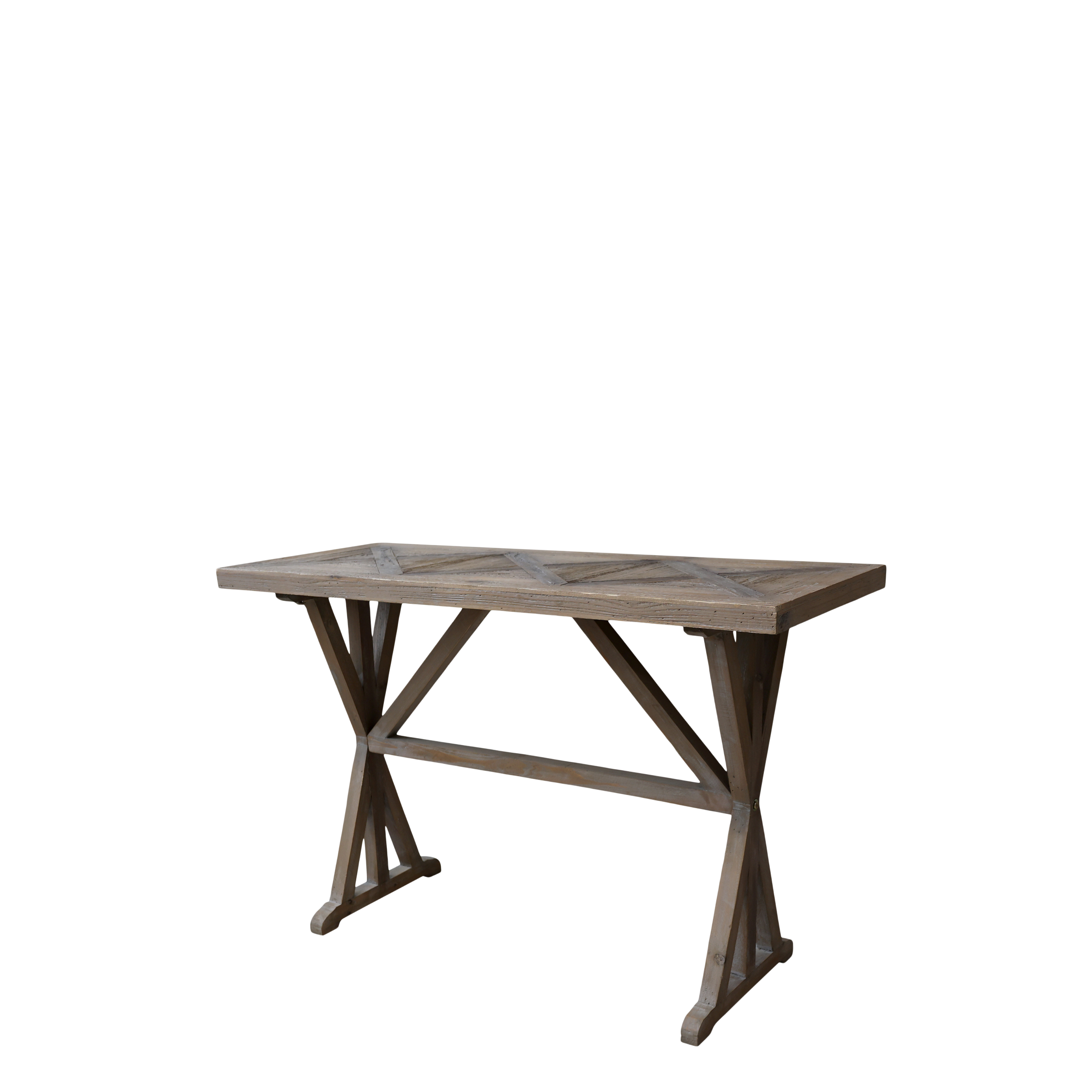 French Table in recycled wood H77/L117/W46 cm nature