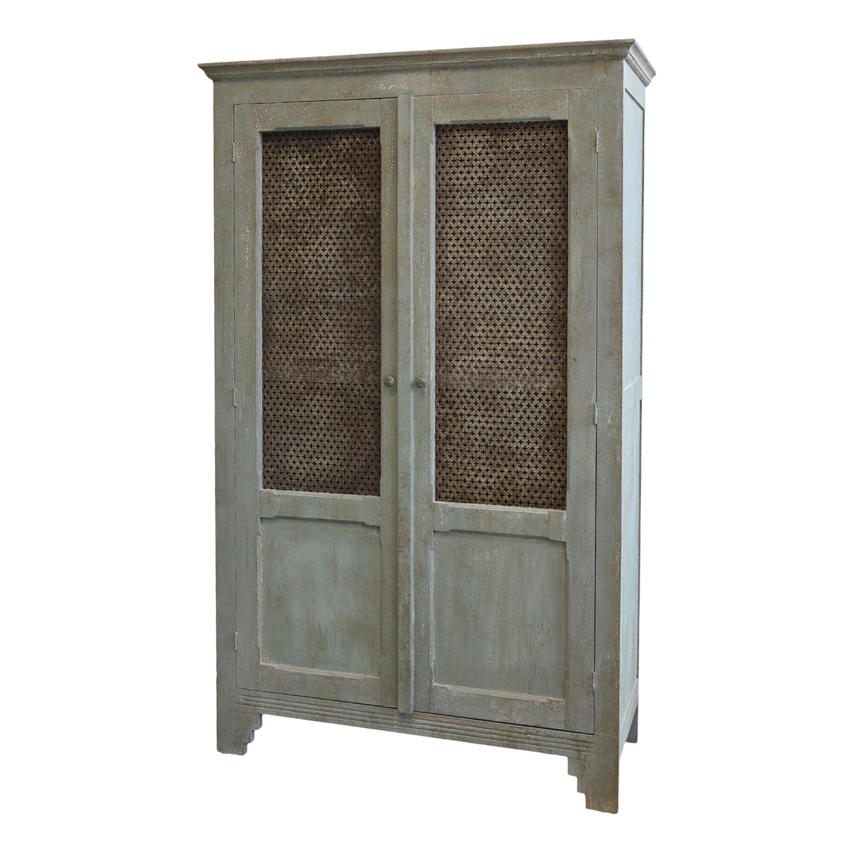 Wäscheschrank aus Kiefernholz, 184 cm hoch, antique opal