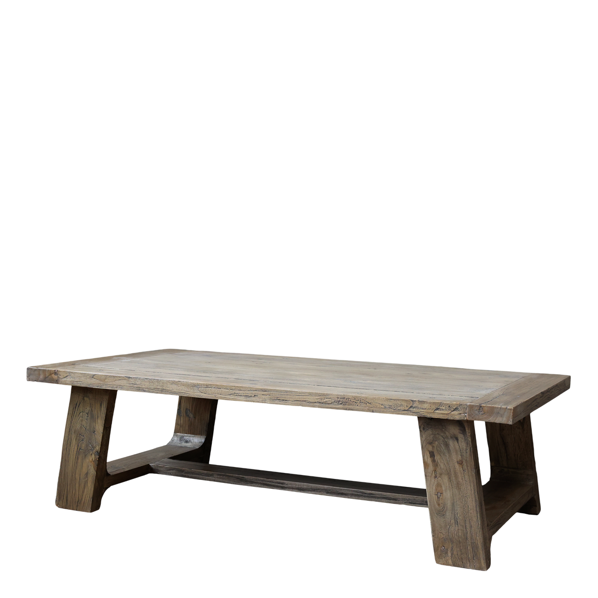 Sofatisch aus Recyclingholz, 40 cm hoch, 130 cm lang