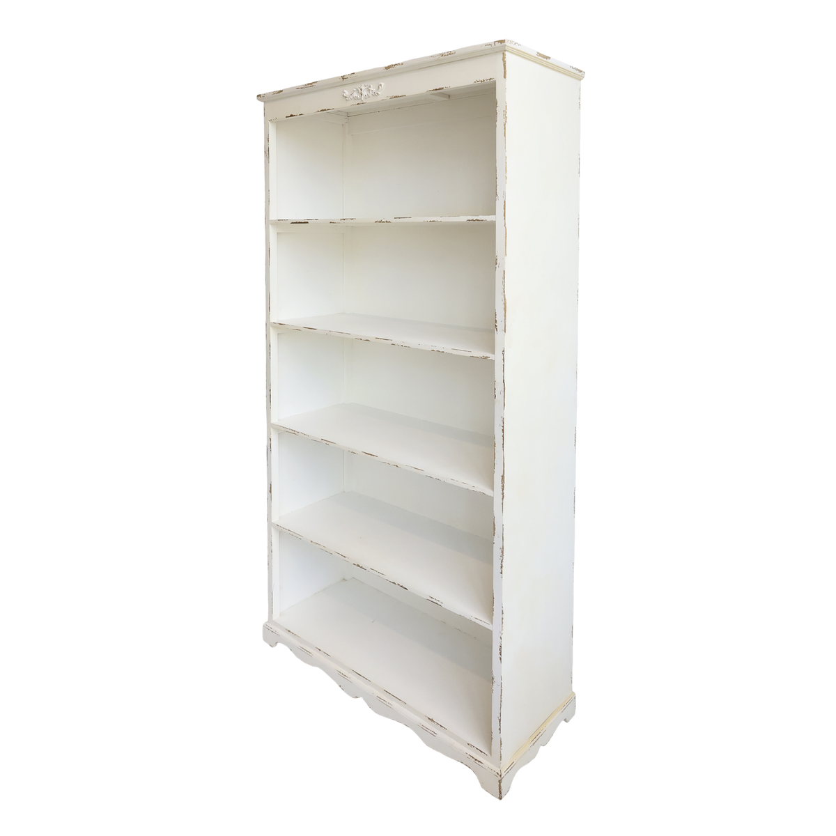 Regal mit 5 Böden und Dekor in Antique Creme – 200 cm hoch