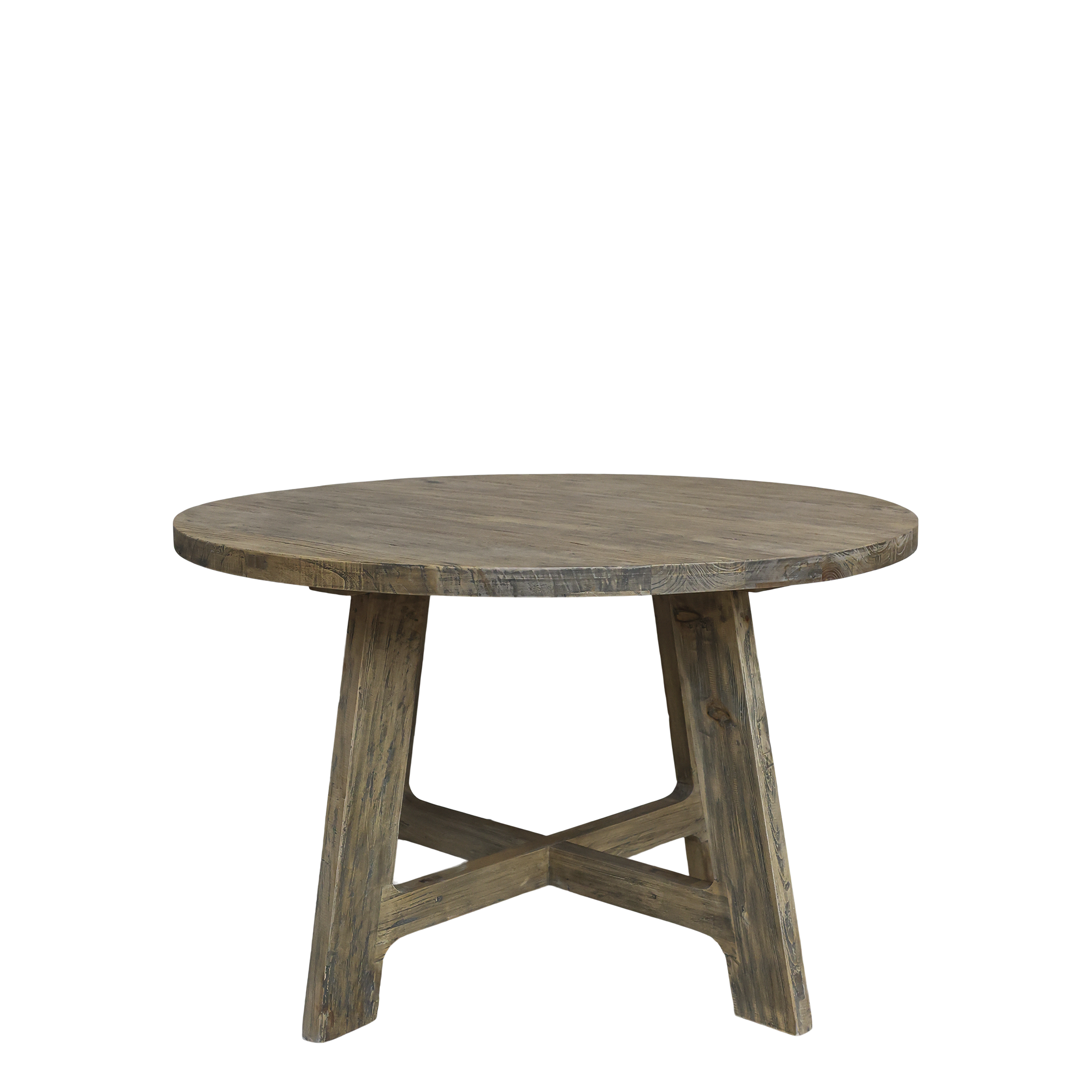Dining Table in recycled wood H76/D120 cm nature