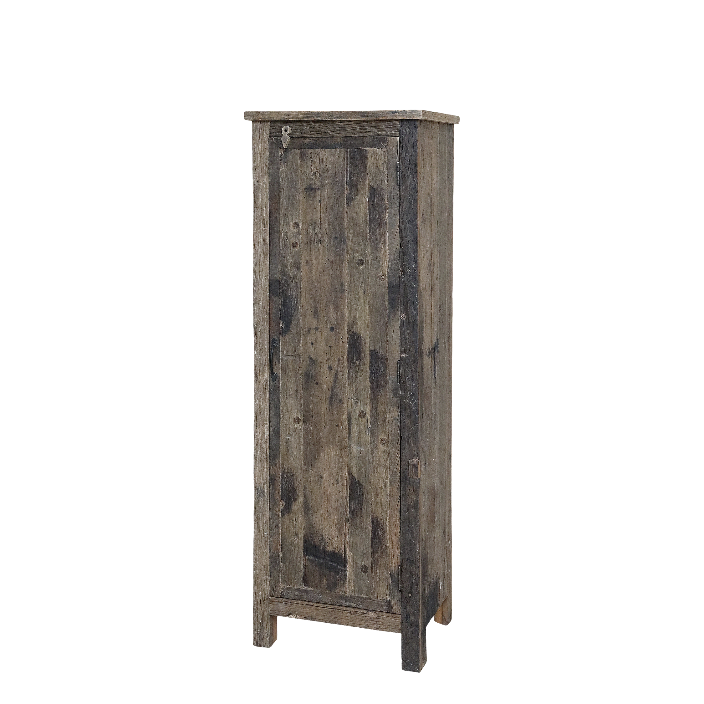 Schrank mit 1 Tür aus Recyclingholz, 160 cm hoch
