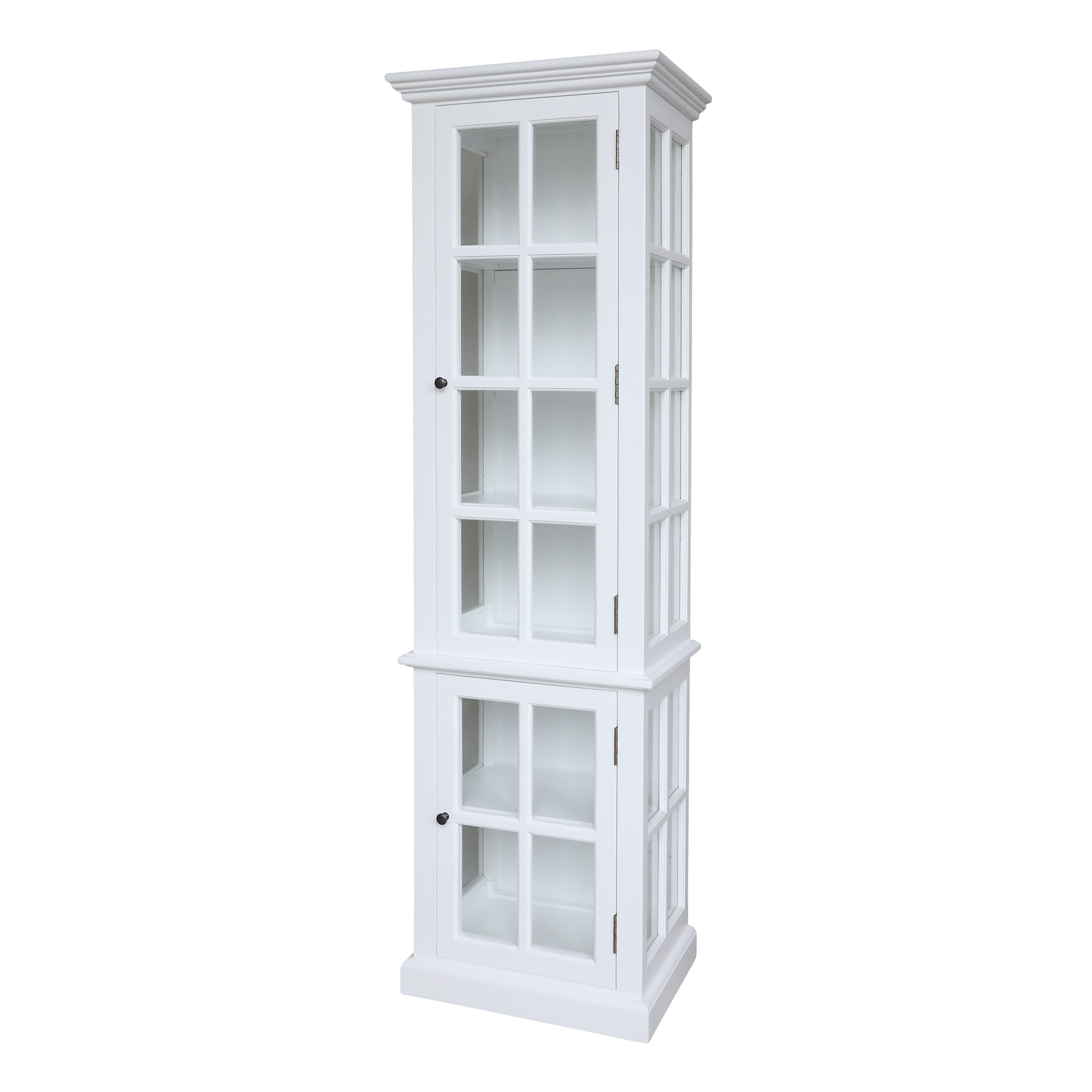 Vitrinenschrank Marseille, Pappelholz und Glas, 196 cm