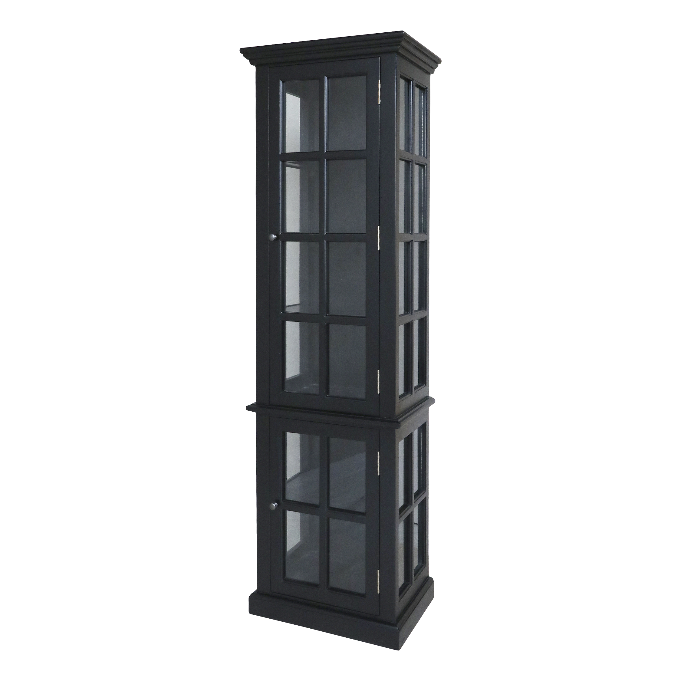Marseille Display Cabinet w. 2 doors & shelves H196/L60/W40 cm black