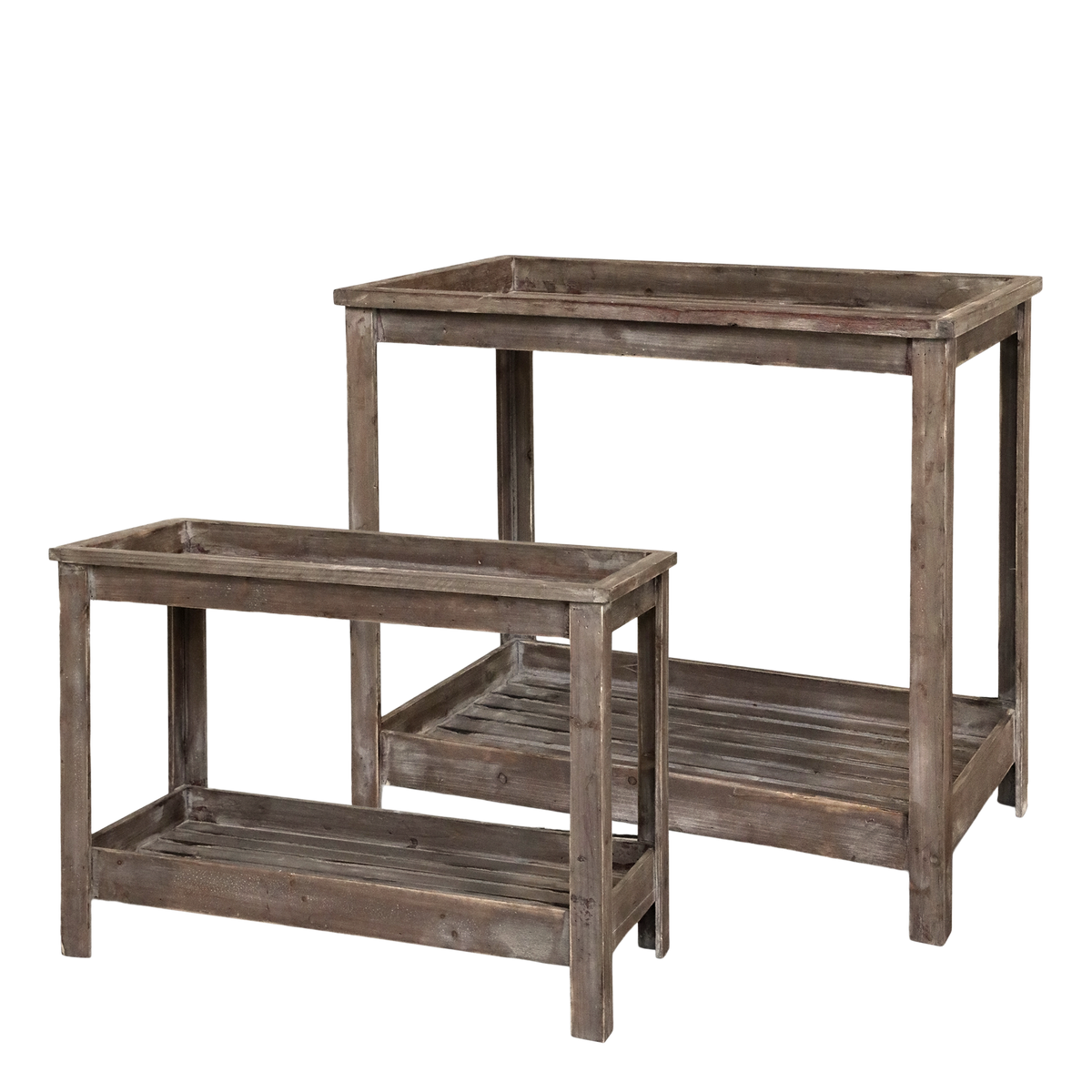 Tisch Set aus Kiefernholz, 2er Set, 42 cm breit