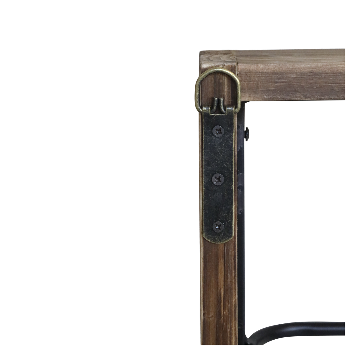 Weinständer aus Holz und Eisen, 145 cm hoch
