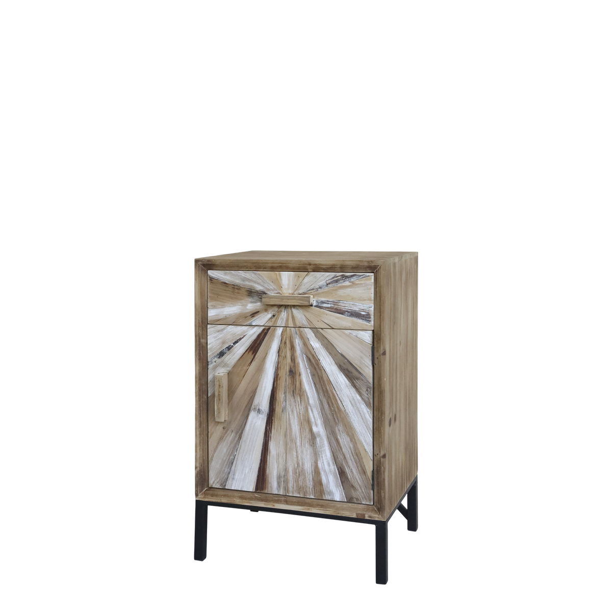 Schrank mit 1 Tür und Schublade, 40x34,5 cm, natur