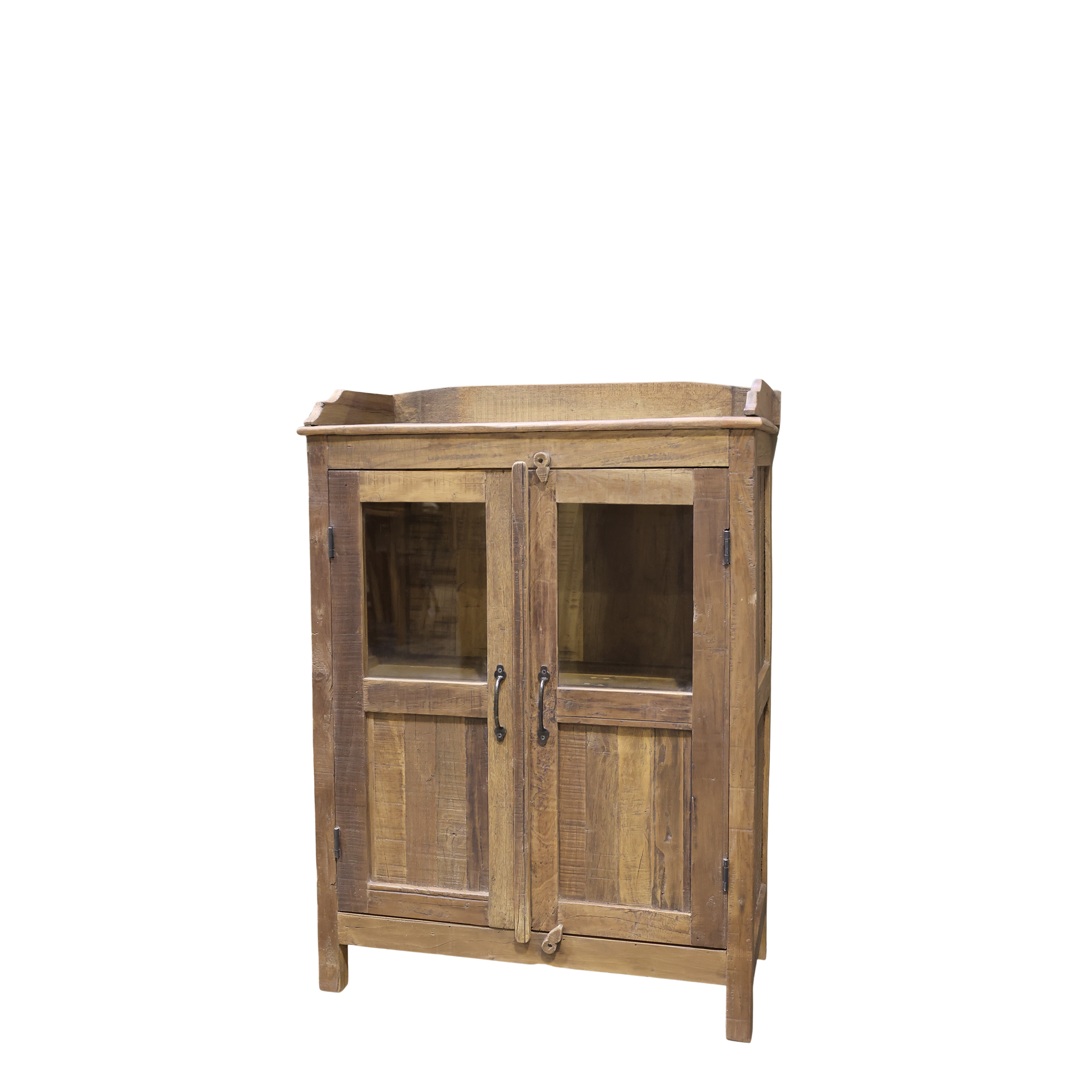 Vitrine fürs Wohnzimmer mit Glastüren, 108 cm hoch