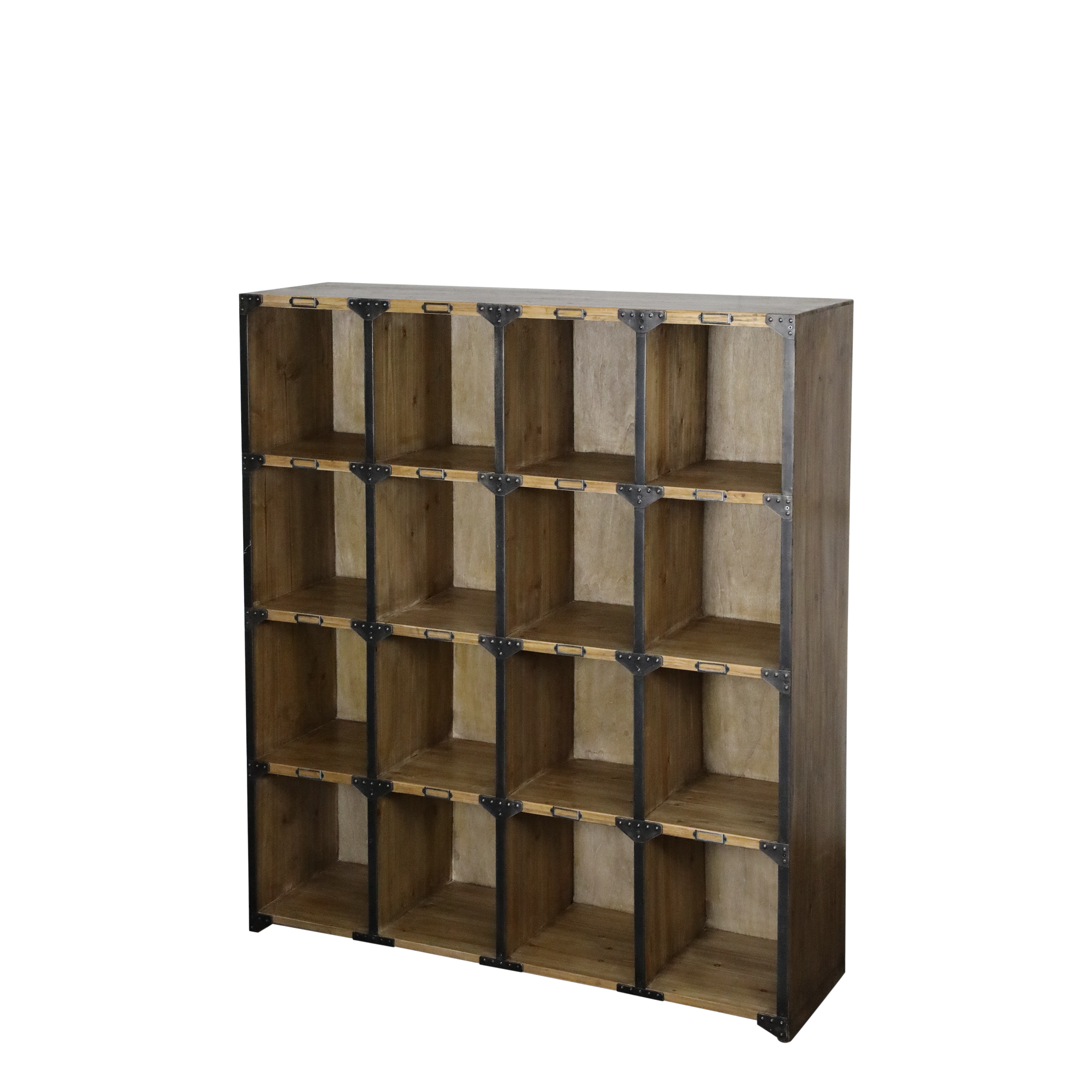 Shelving Unit w. compartments H116/L100/W30 cm nature