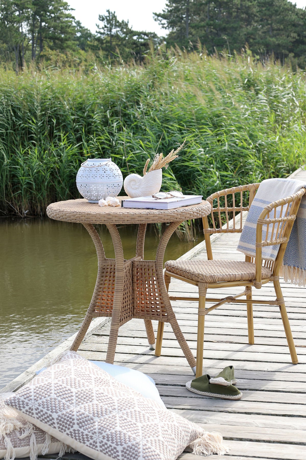 Gartenmöbel Bistrostuhl La Rochelle, natur, Aluminium