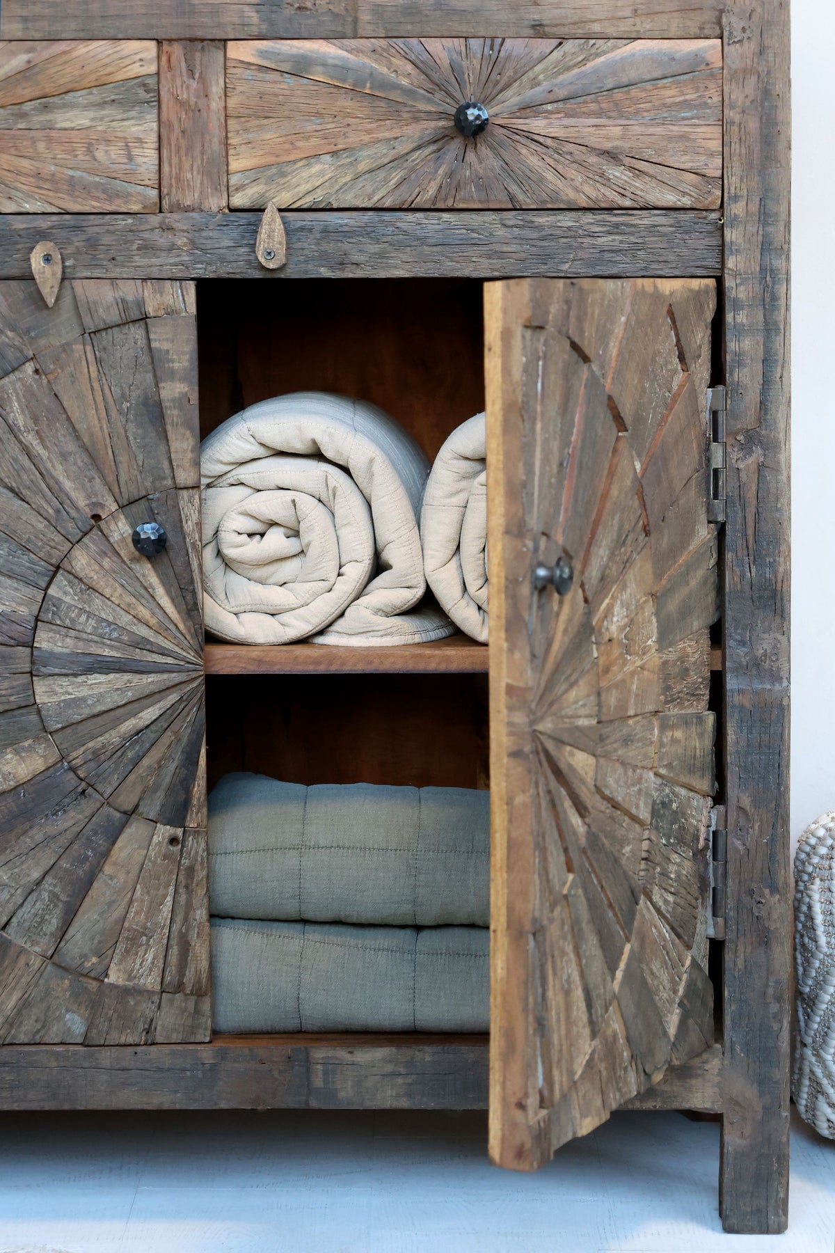Schrank mit Schubladen Grimaud, 100 cm hoch, natur