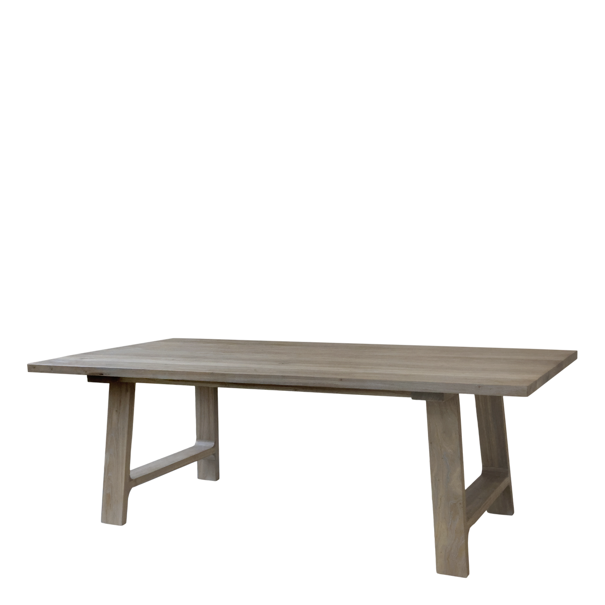 Esstisch aus Recyclingholz, 200 cm lang, natur