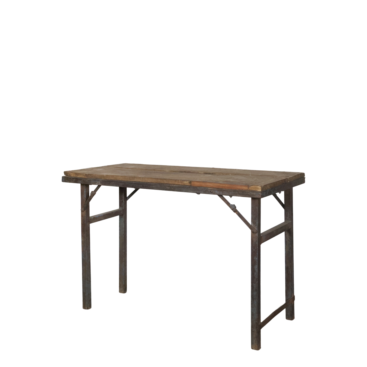Grimaud Tisch mit Eisenring aus Recyclingholz, 106 cm lang