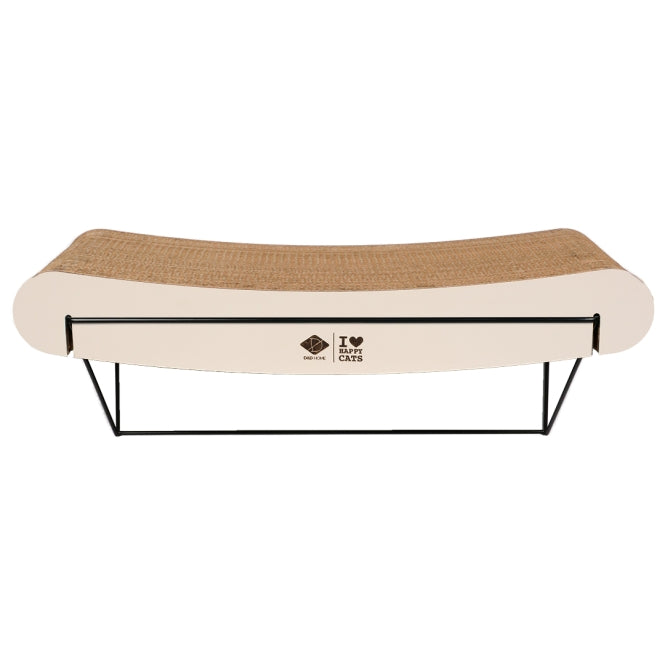 D&D gebogenes Wandregal aus Pappe David - braun/beige