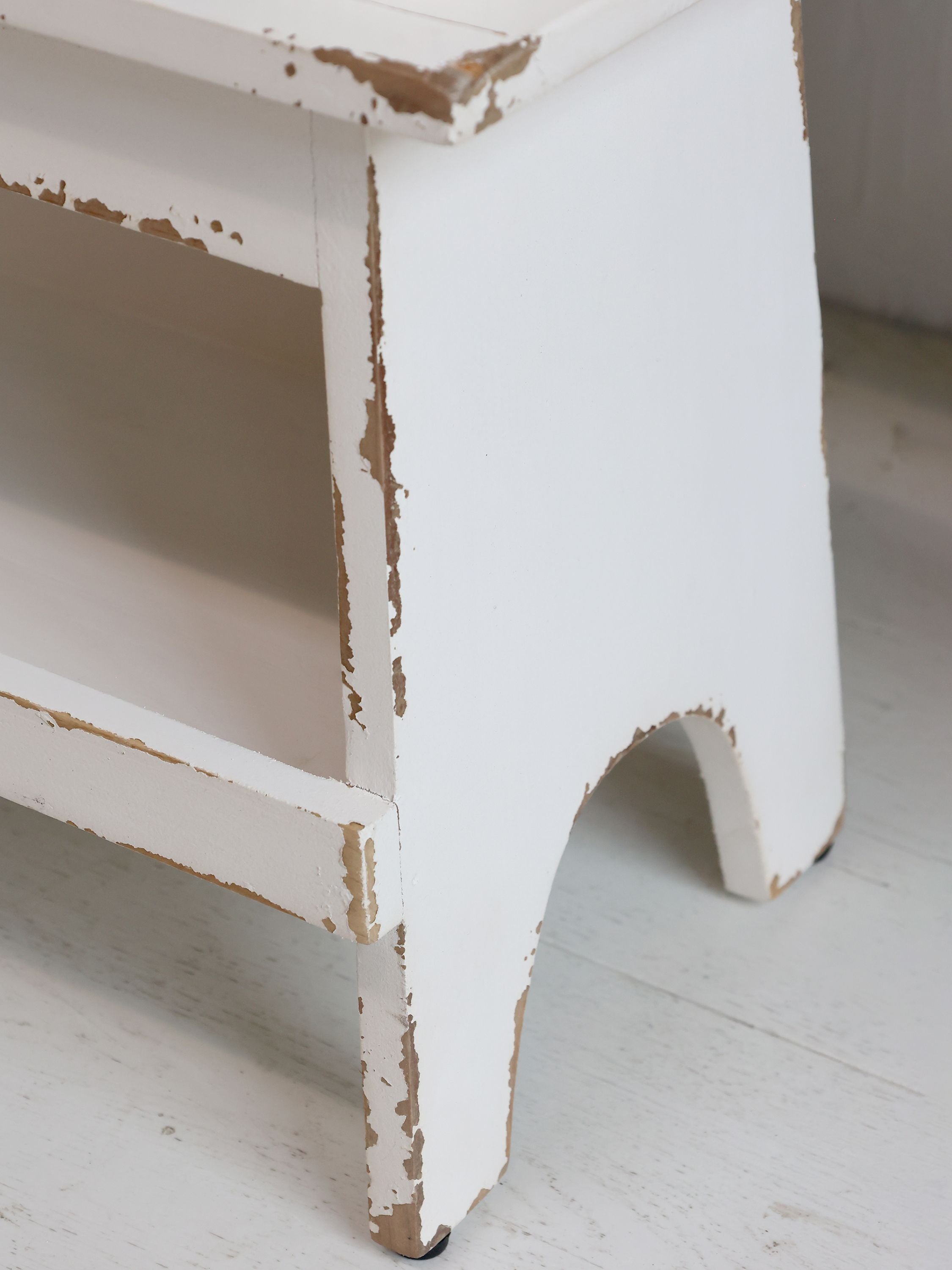 Bank mit Regal in Antique Creme – 50 cm lang