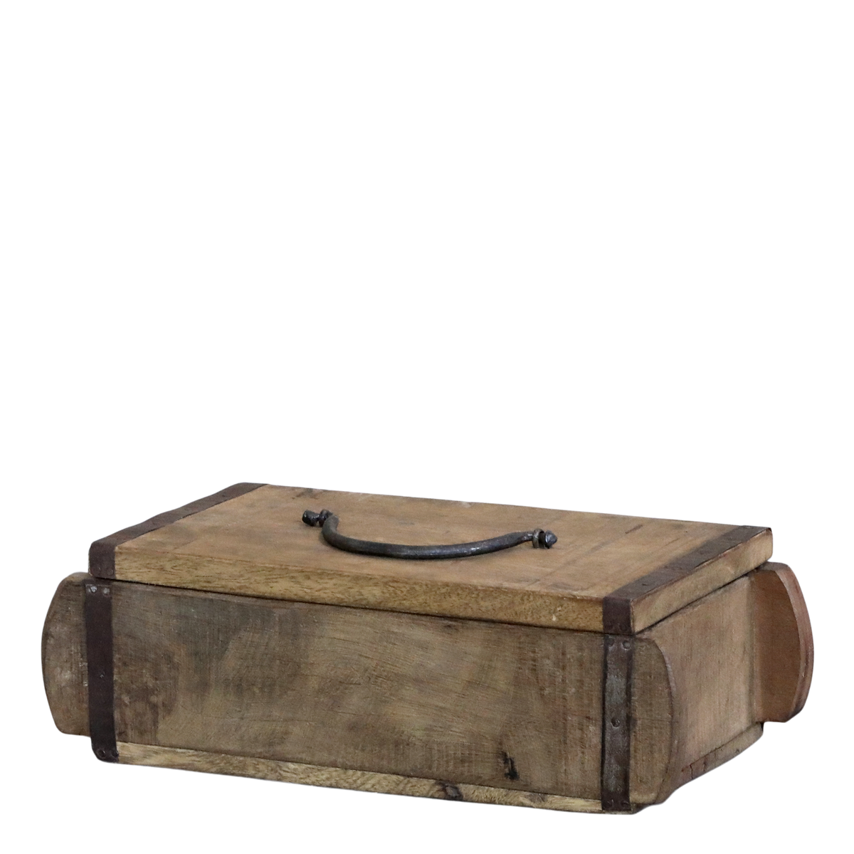 Backsteinform mit Decke aus Holz und Eisen, 30 cm lang