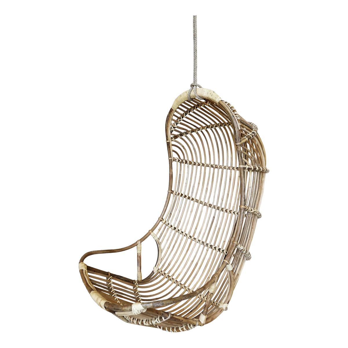 Hängestuhl aus Rattan, natur, 117 cm hoch