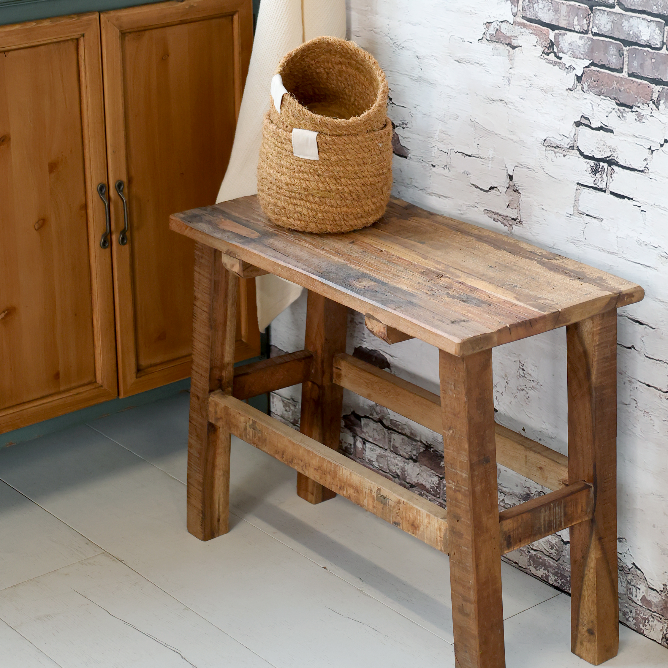 Grimaud Bank aus Recyclingholz, 60 cm lang