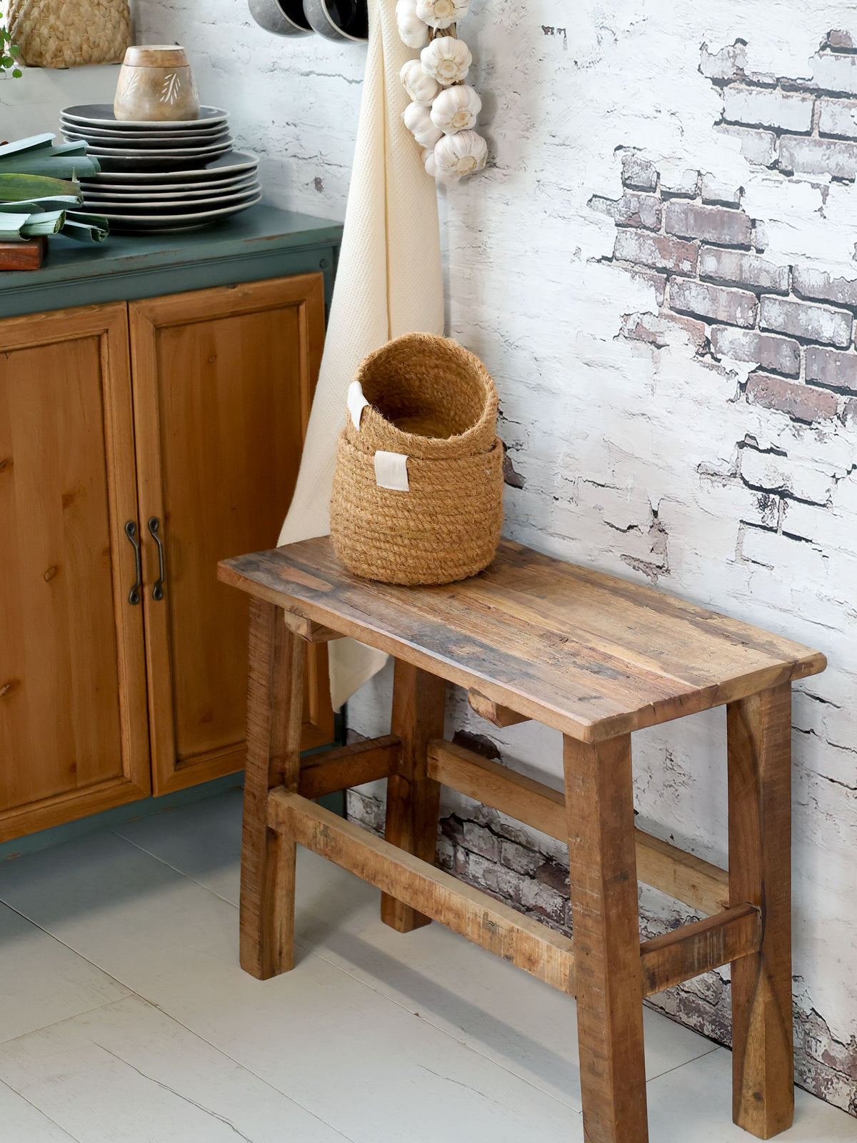Grimaud Bank aus Recyclingholz, 60 cm lang