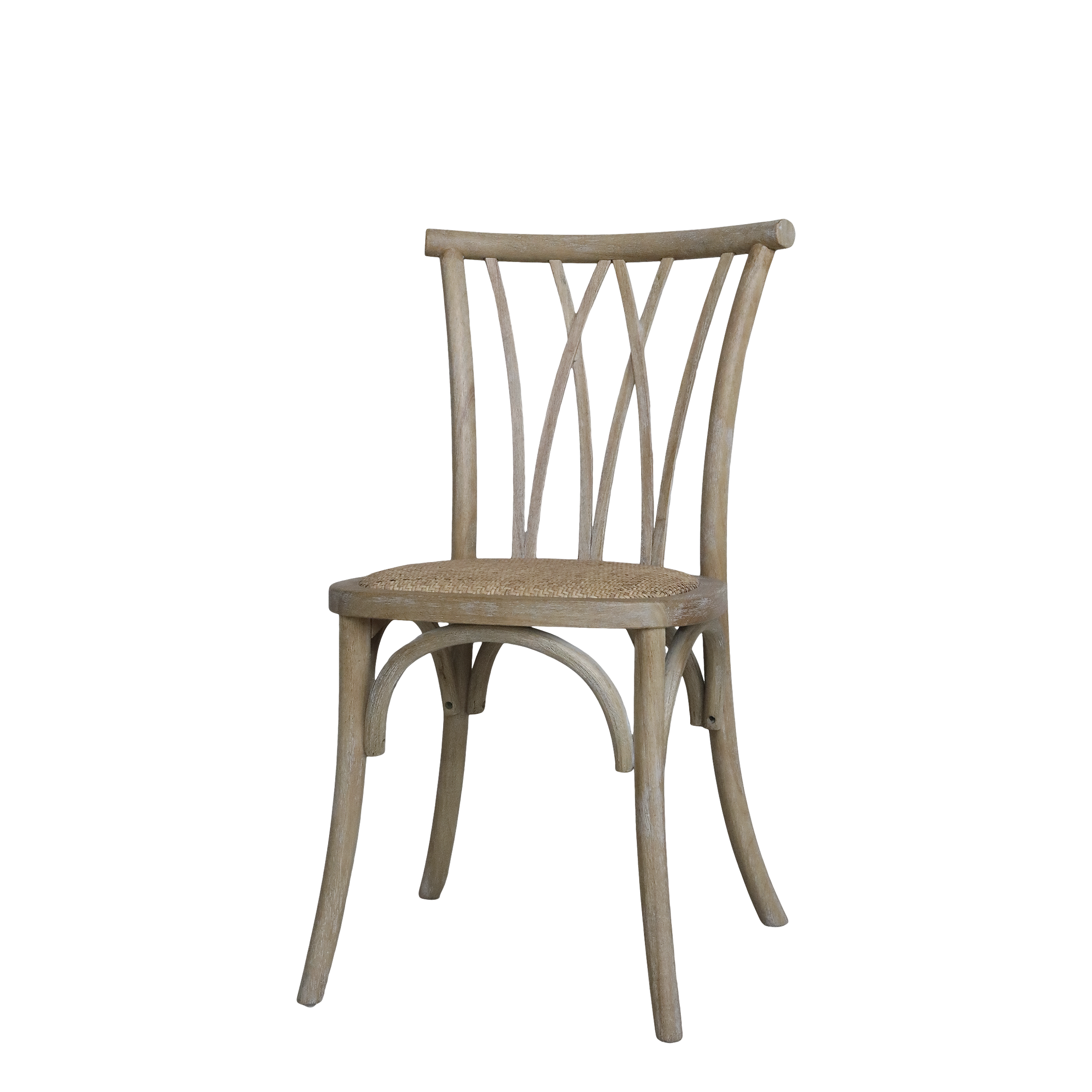 French Dining Chair w. wicker seat H89.5/L50.5/W53 cm nature